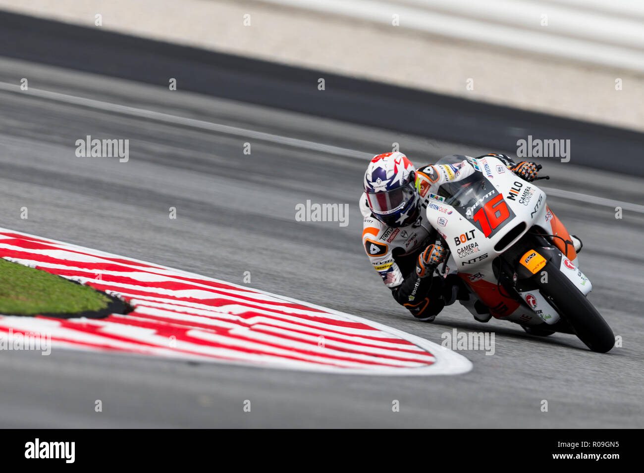 Le Circuit International de Sepang, Sepang, Malaisie. 29Th sep 2018. MotoGP de Malaisie, de qualification ; NTS RW Racing GP rider Joe Roberts pendant le Moto2 libres 3 : Action Crédit Plus Sport/Alamy Live News Banque D'Images