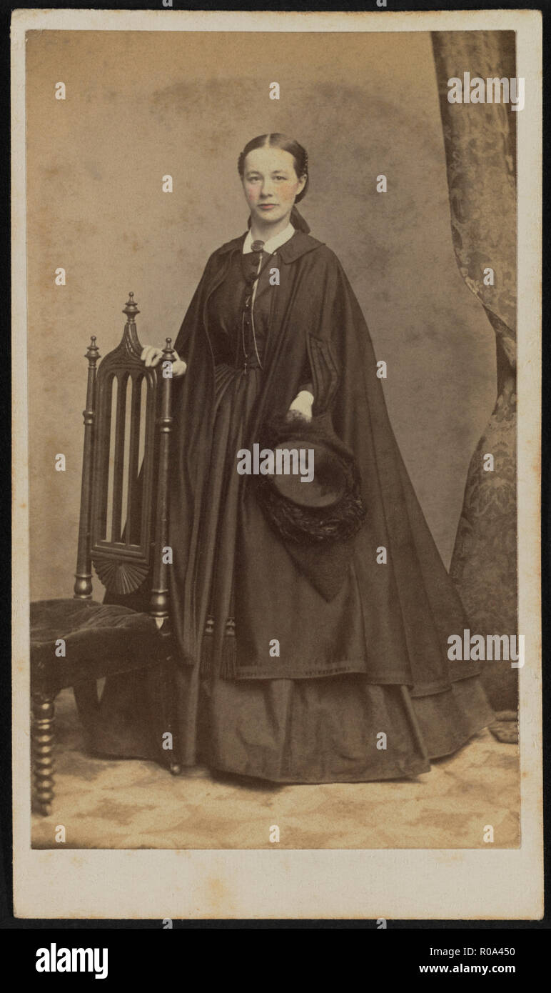 Carrie Nichols Lacy (1838-98), l'Armée de l'Union infirmière pendant la guerre civile américaine, un comité permanent Portrait par Henry Ulke, Washington, D.C., USA, 1865 Banque D'Images