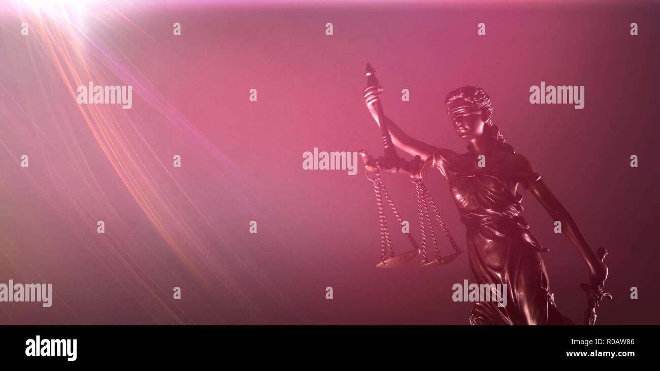 Themis avec l'échelle et l'épée - Law.Vue Panoramique photo with copy space Banque D'Images