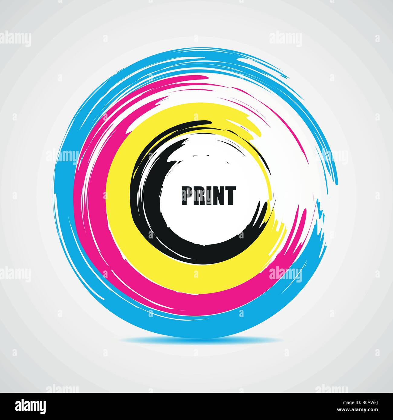 Illustration du cercle des couleurs d'impression CMJN Vector EPS10 Illustration de Vecteur