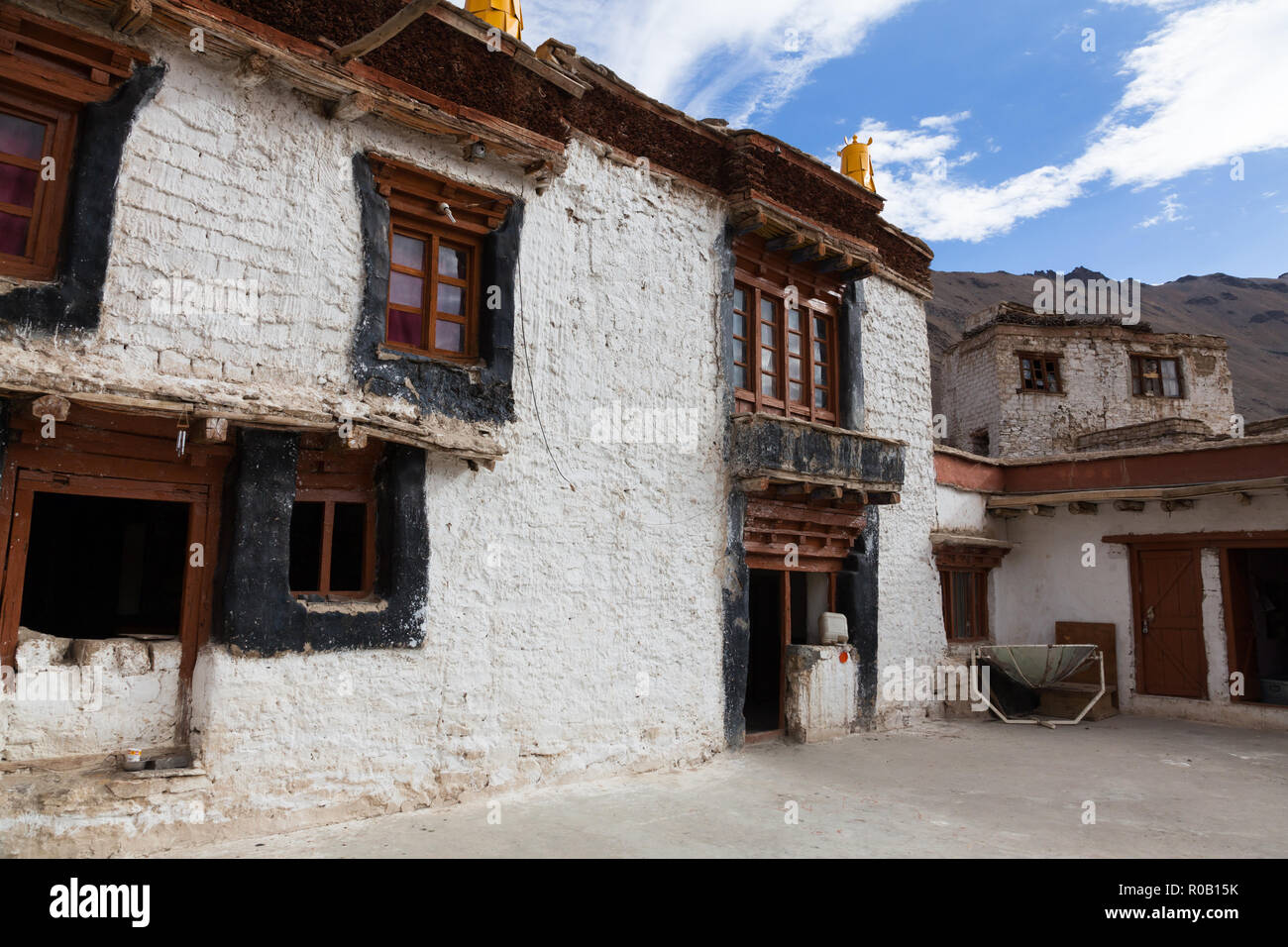 Mune gompa au Zanskar, le Jammu-et-Cachemire, l'Inde Banque D'Images