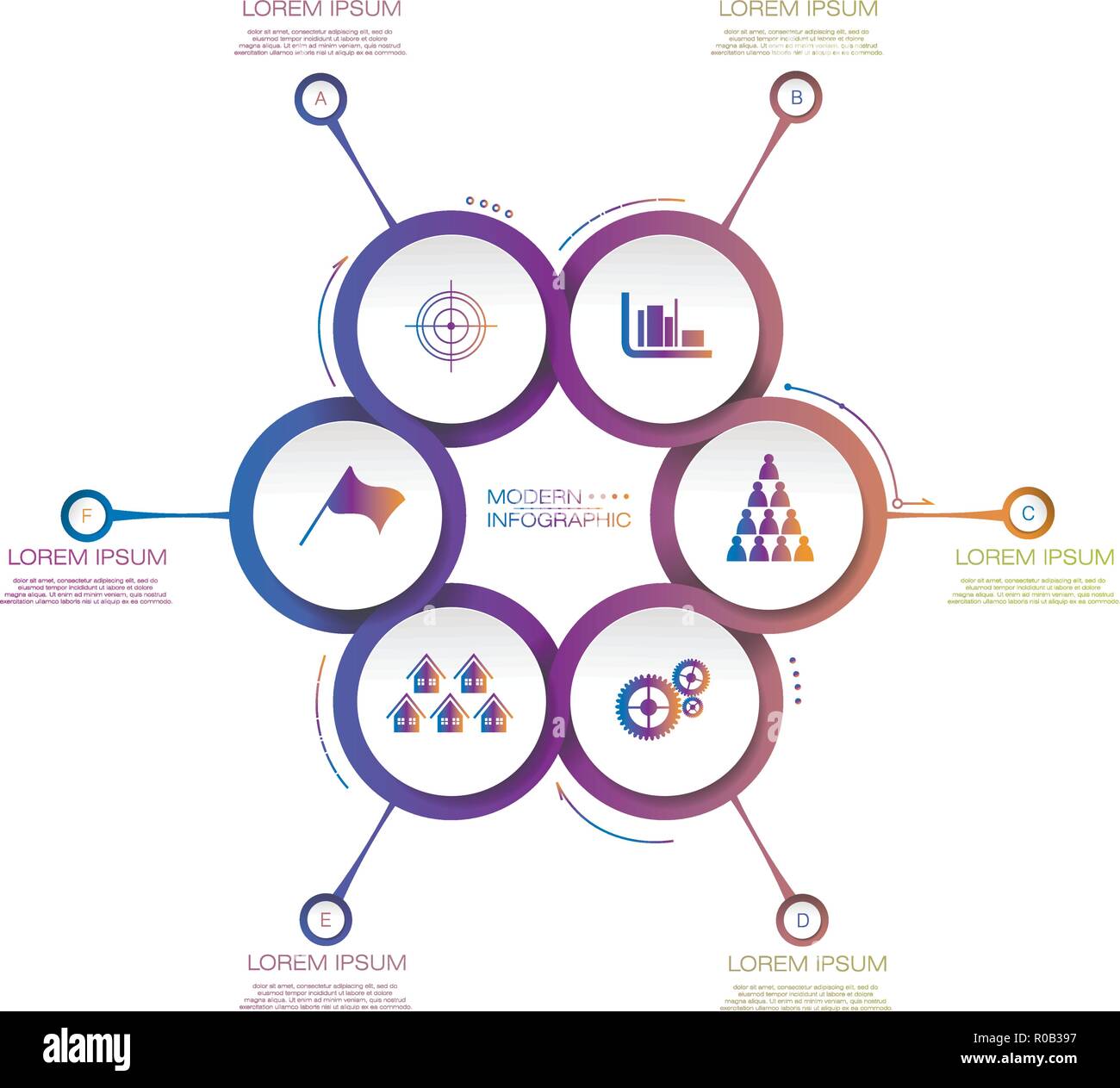 Présentation de la conférence d'affaires Infographic template graphique vecteur conception abstraite Illustration de Vecteur