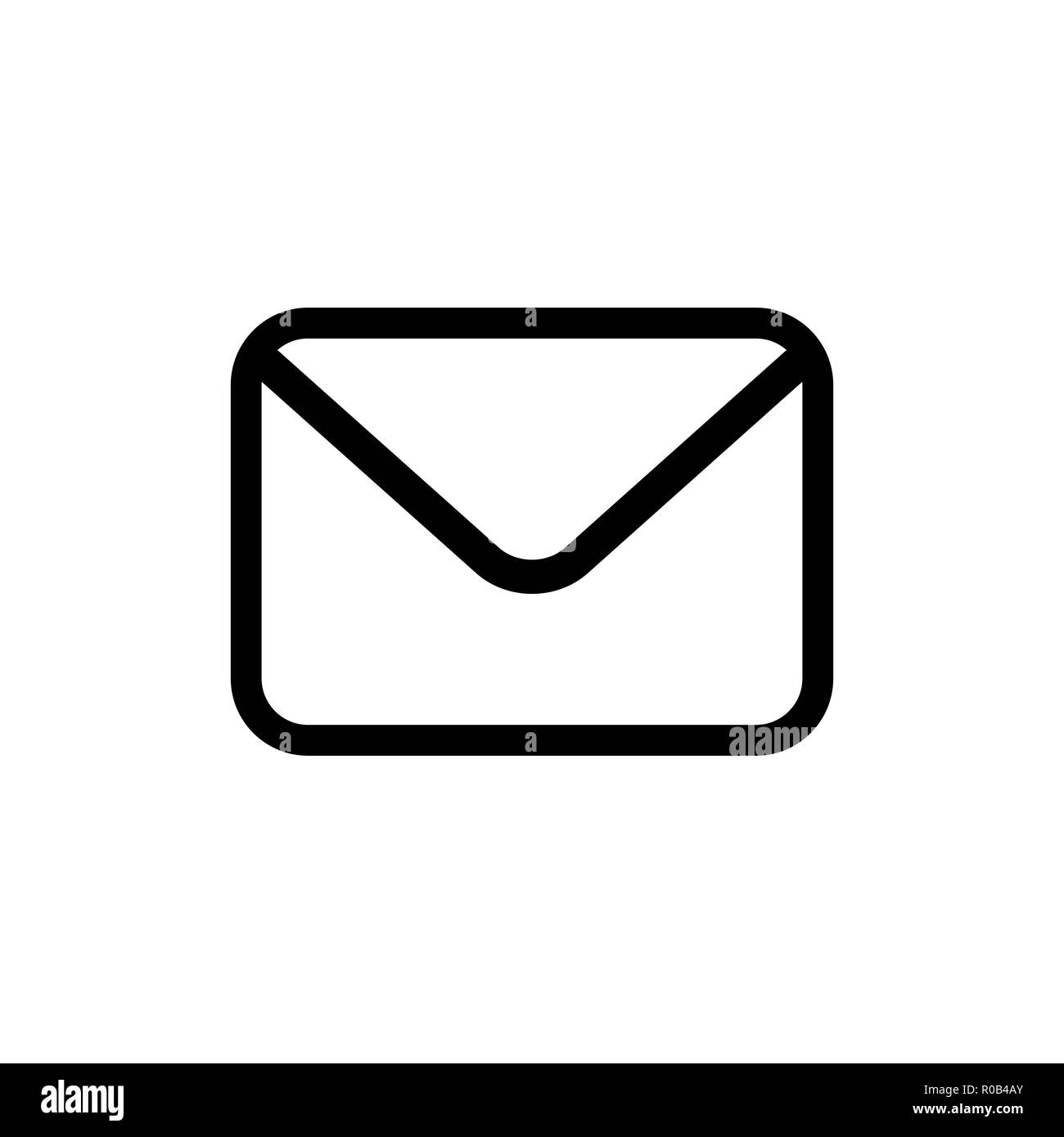Dans l'icône vecteur e-mail style plat Illustration de Vecteur