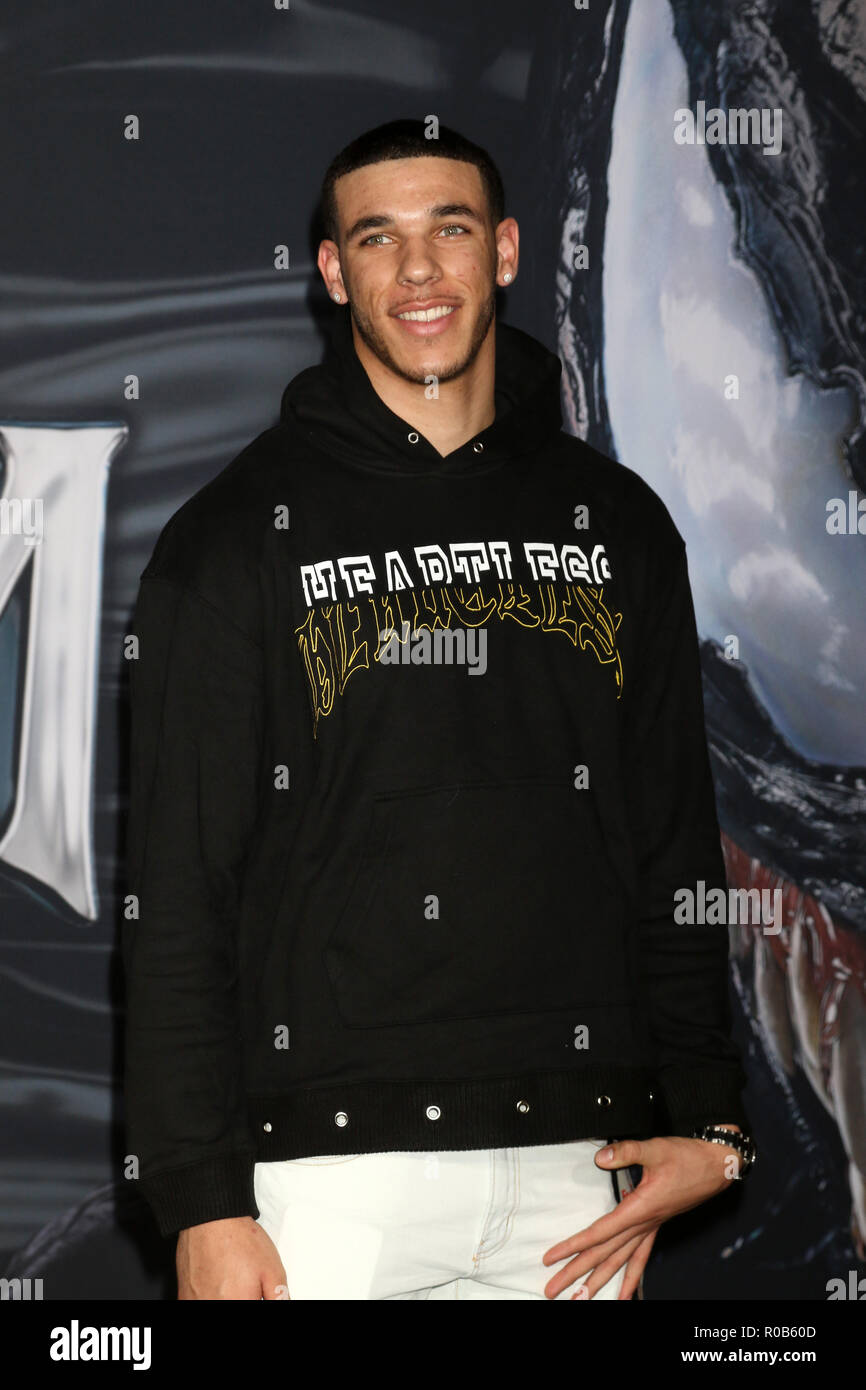 'Venom' la première au Théâtre du Village comprend : Lonzo Boule à l'Endroit : Westwood, California, United States Quand : 01 Oct 2018 Credit : Nicky Nelson/WENN.com Banque D'Images