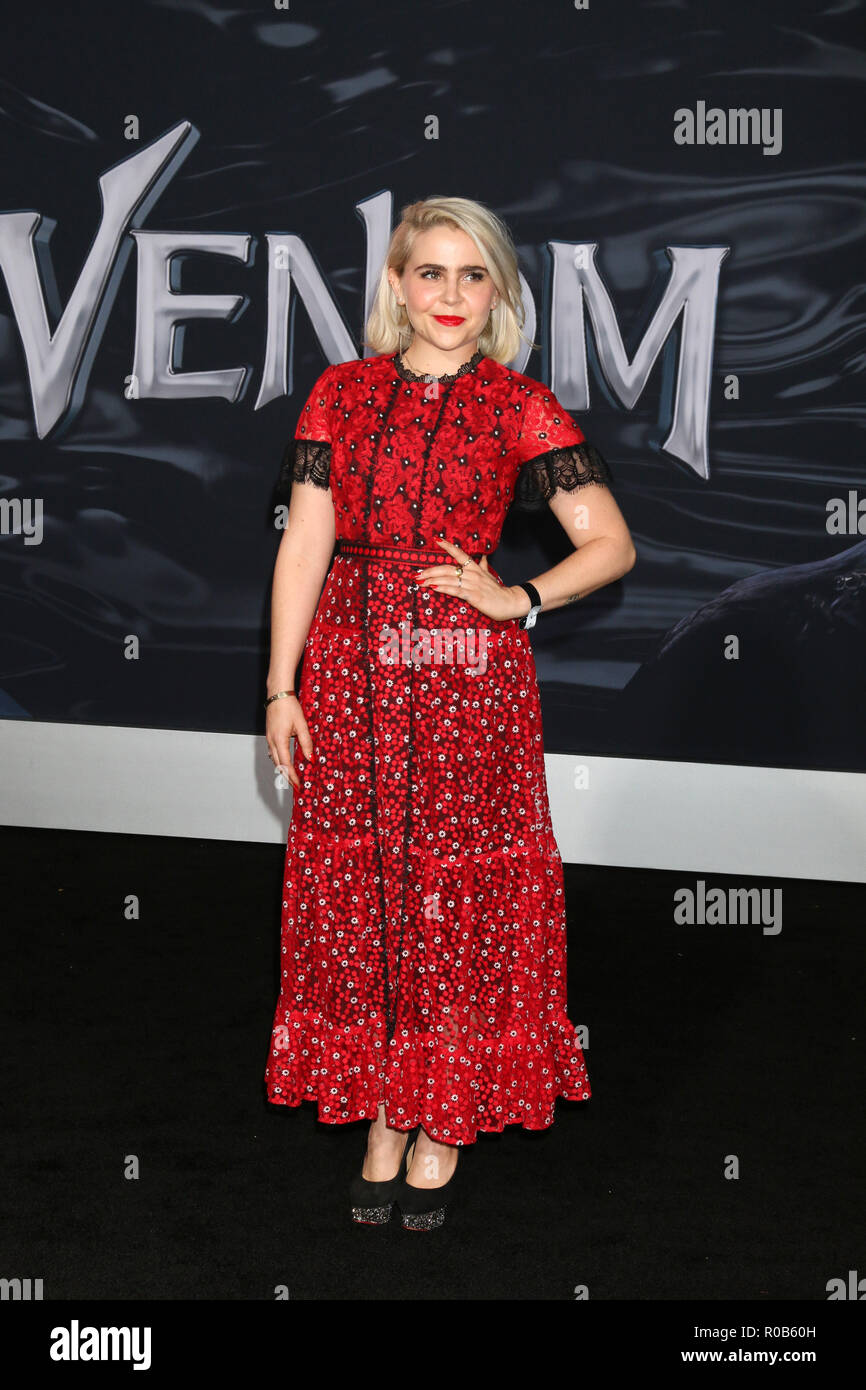 'Venom' la première au Théâtre du Village comprend : Mae Whitman Où : Westwood, California, United States Quand : 01 Oct 2018 Credit : Nicky Nelson/WENN.com Banque D'Images