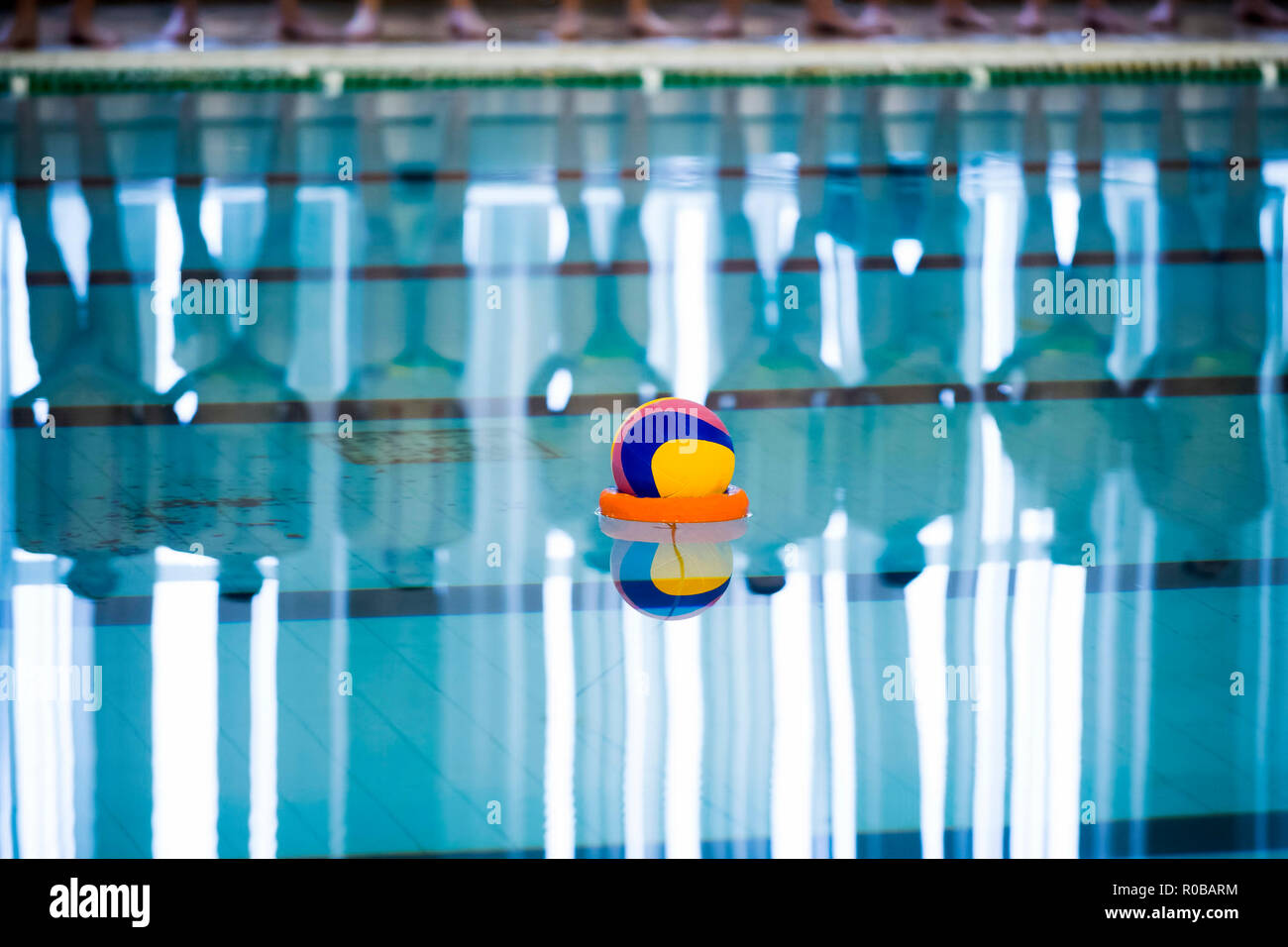 L'équipe de water-polo est un sport d'eau Banque D'Images