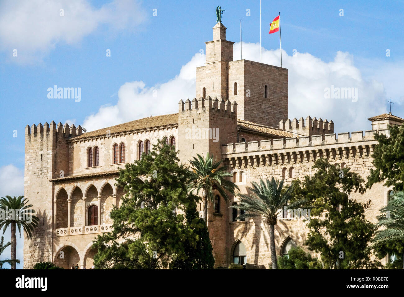 Palais royal de la Almudaina, Palma de Majorque, Iles Baléares Espagne Banque D'Images