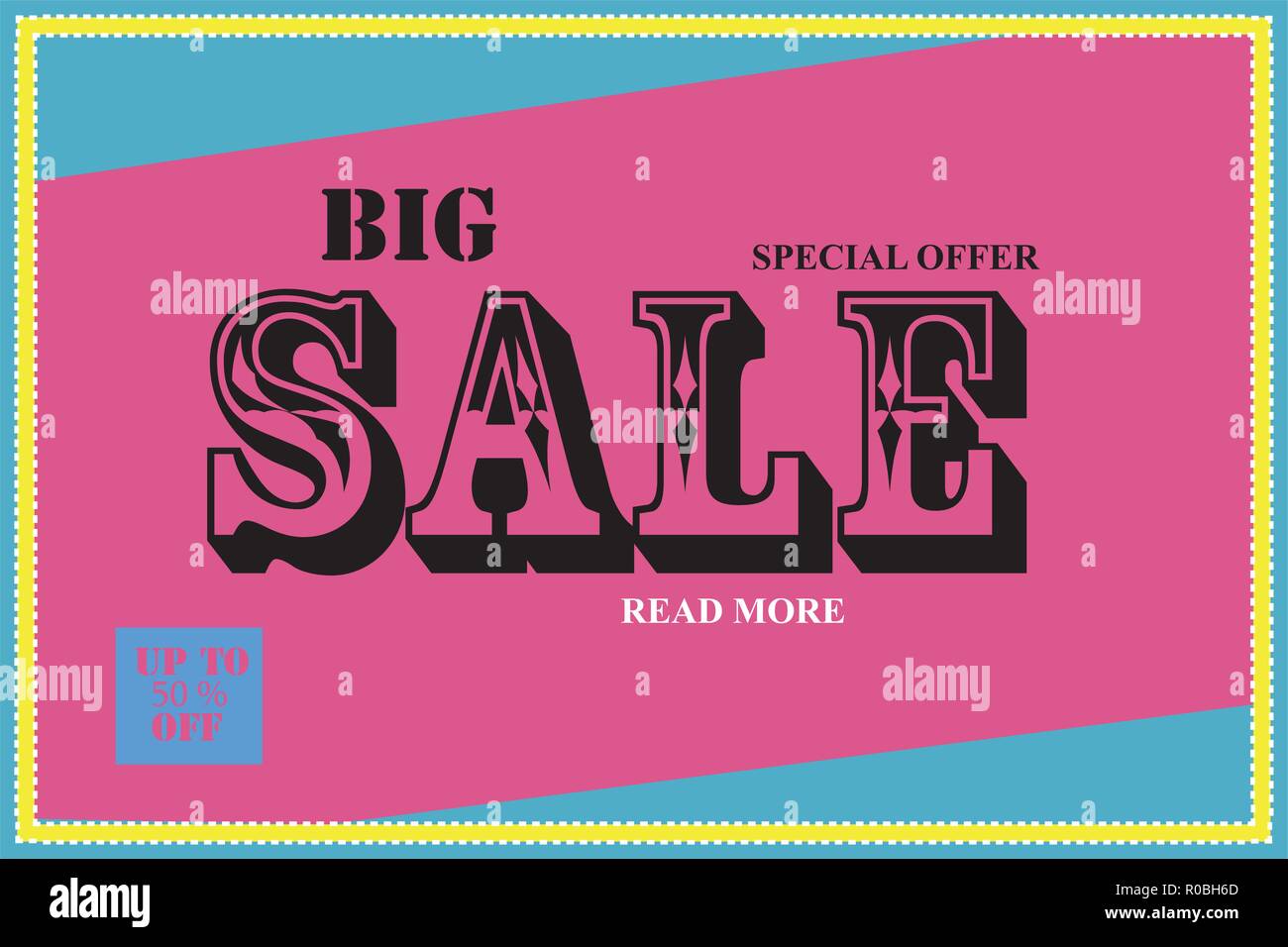 Super Vente de liquidation à 50 off c'est un Hot deal Vente poster un fond coloré. Wow offre spéciale vente poster ou de modèle pour votre marketing ou de campagnes publicitaires. Aussi pour les ventes au détail. Illustration de Vecteur