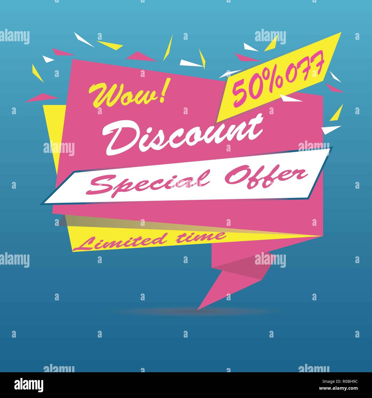 Super Vente de liquidation à 50 off c'est un Hot deal Vente poster un fond coloré. Wow offre spéciale vente poster ou de modèle pour votre marketing ou de campagnes publicitaires. Aussi pour les ventes au détail. Illustration de Vecteur
