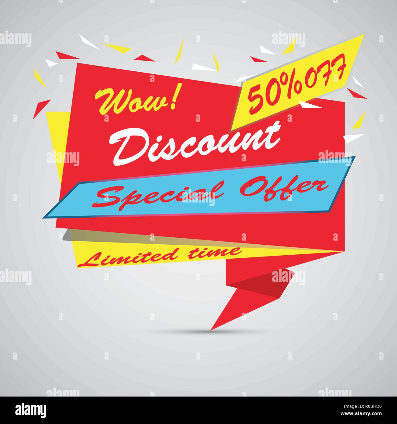 Super Vente de liquidation à 50 off c'est un Hot deal Vente poster un fond coloré. Wow offre spéciale vente poster ou de modèle pour votre marketing ou de campagnes publicitaires. Aussi pour les ventes au détail. Illustration de Vecteur