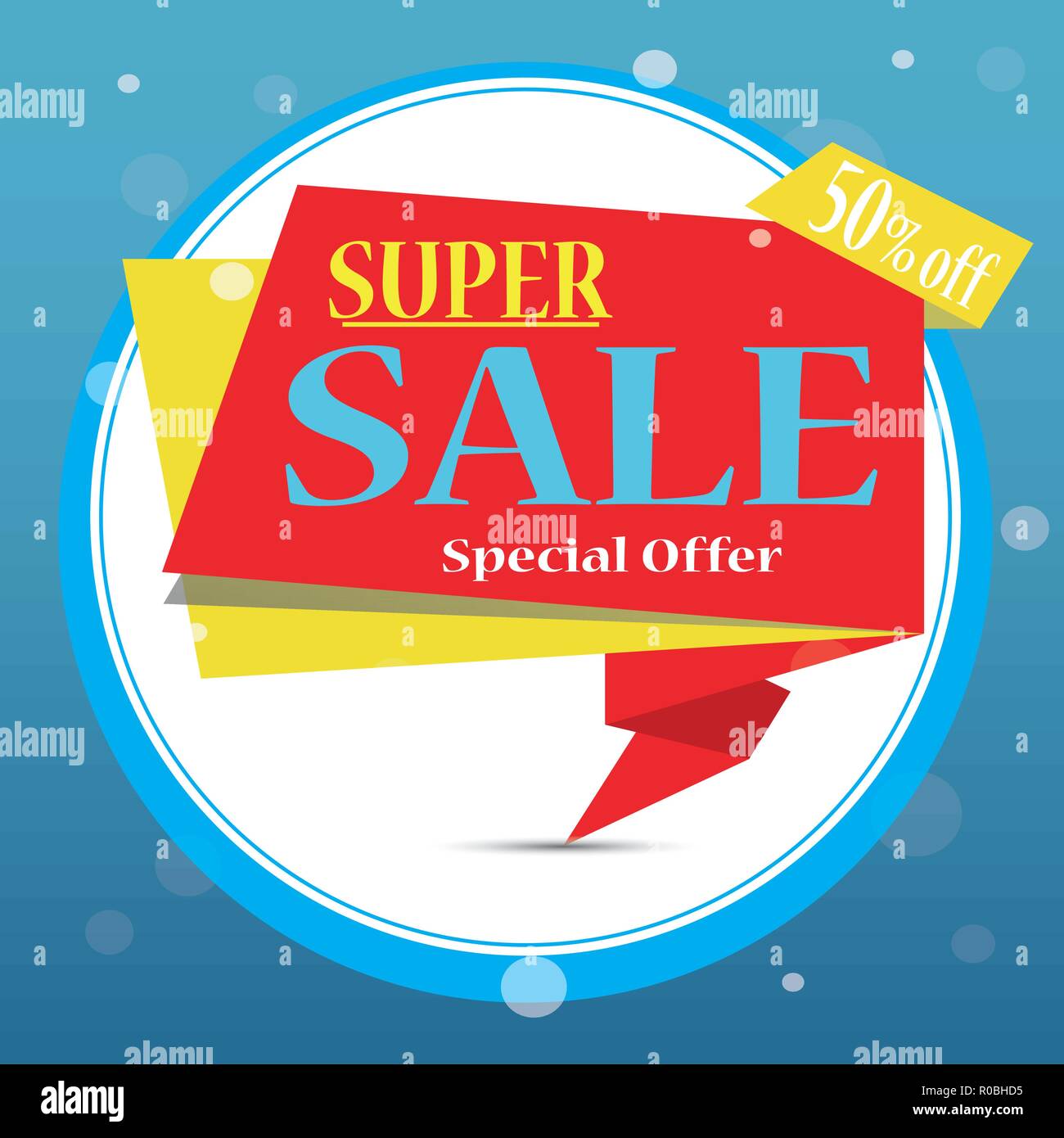 Super Vente de liquidation à 50 off c'est un Hot deal Vente poster un fond coloré. Wow offre spéciale vente poster ou de modèle pour votre marketing ou de campagnes publicitaires. Aussi pour les ventes au détail. Illustration de Vecteur