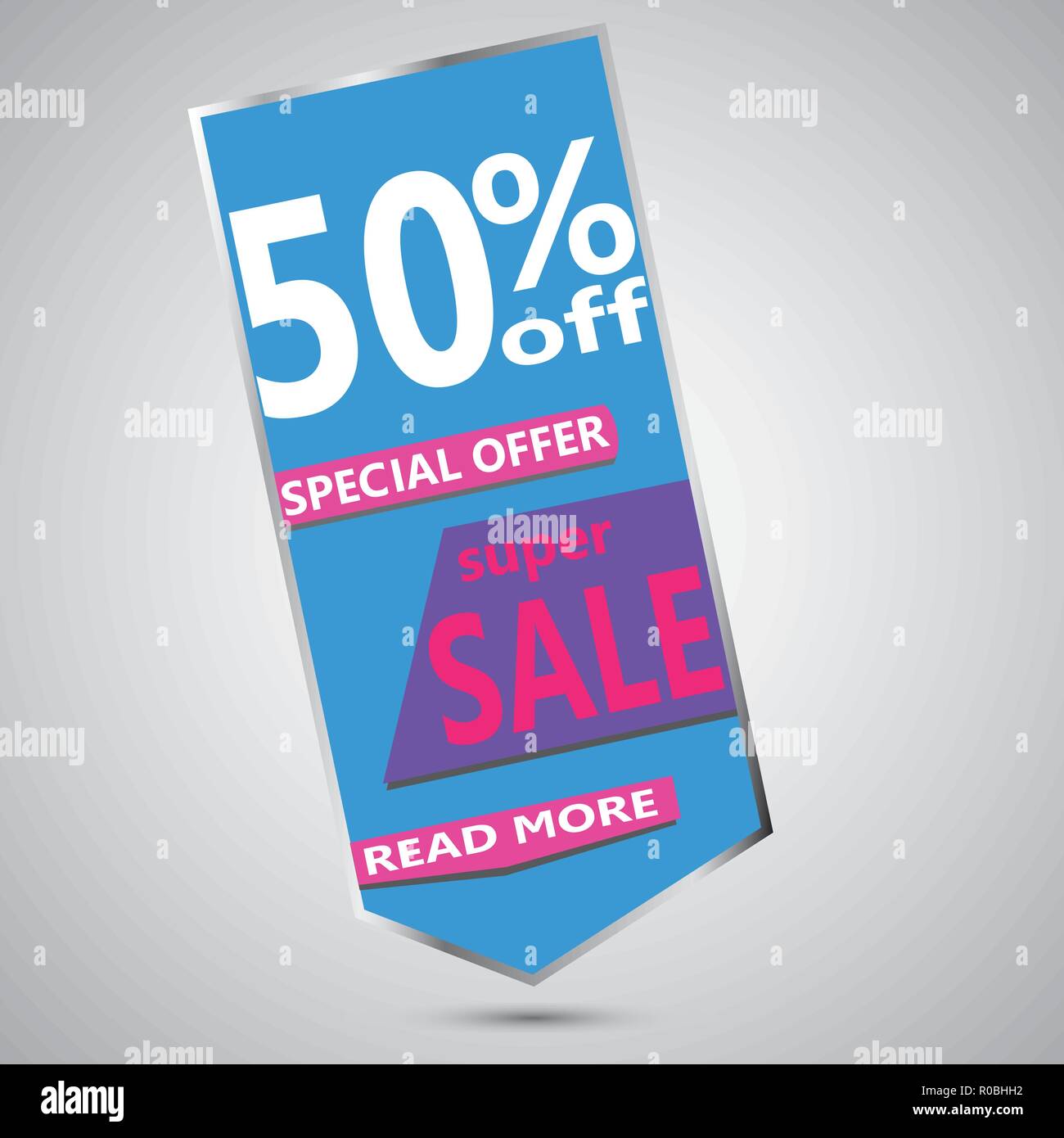 Super Vente de liquidation à 50 off c'est un Hot deal Vente poster un fond coloré. Wow offre spéciale vente poster ou de modèle pour votre marketing ou de campagnes publicitaires. Aussi pour les ventes au détail. Illustration de Vecteur