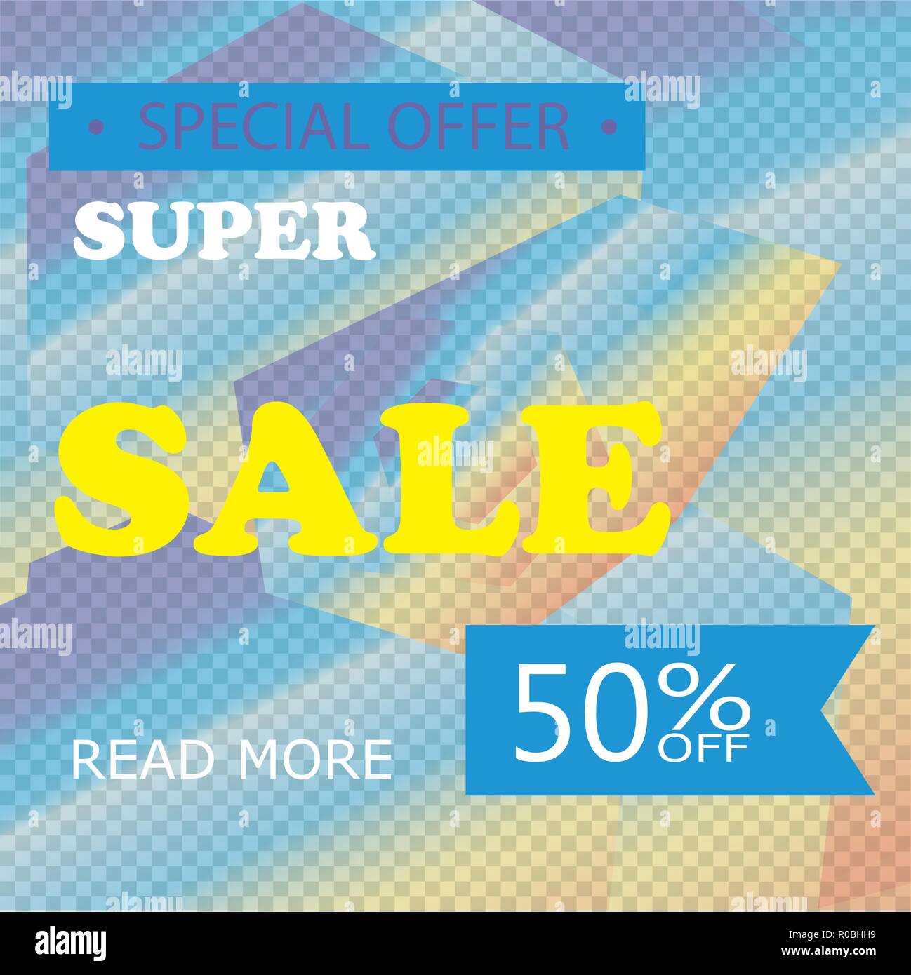 Super Vente de liquidation à 50 off c'est un Hot deal Vente poster un fond coloré. Wow offre spéciale vente poster ou de modèle pour votre marketing ou de campagnes publicitaires. Aussi pour les ventes au détail. Illustration de Vecteur