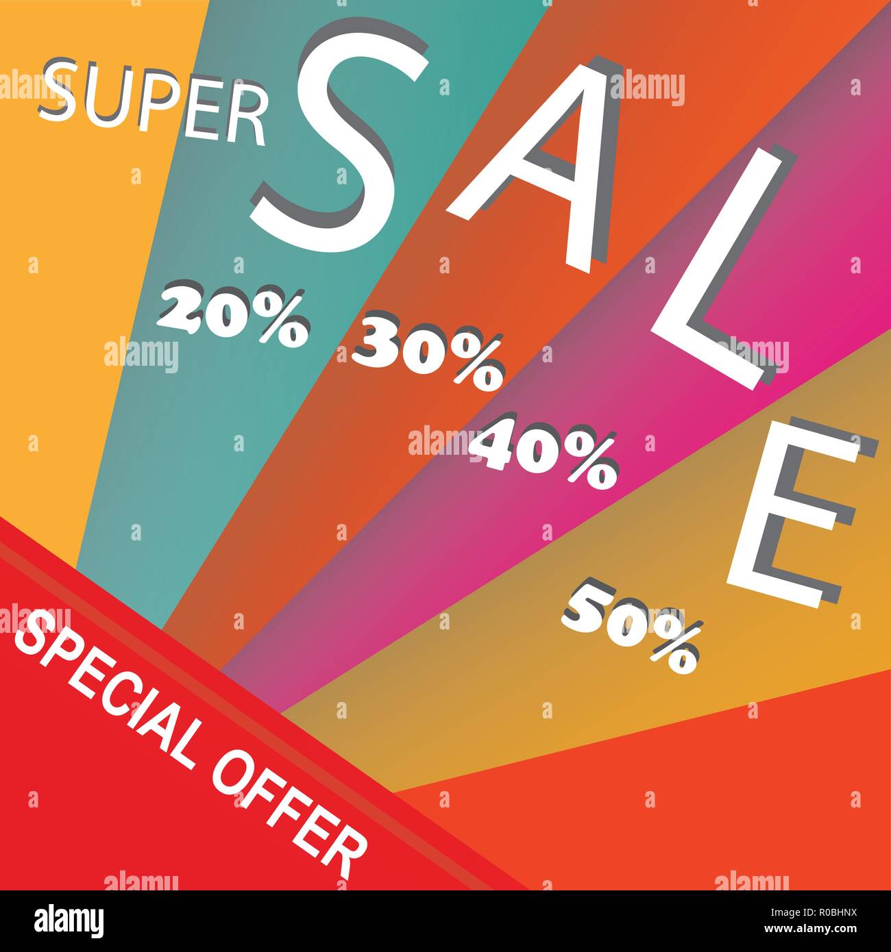 Super Vente de liquidation à 50 off c'est un Hot deal Vente poster un fond coloré. Wow offre spéciale vente poster ou de modèle pour votre marketing ou de campagnes publicitaires. Aussi pour les ventes au détail. Illustration de Vecteur