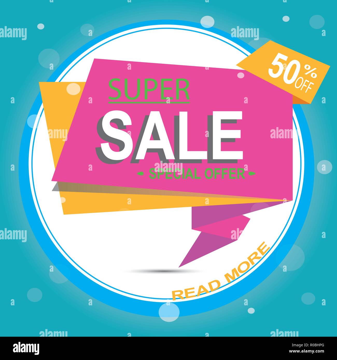 Super Vente de liquidation à 50 off c'est un Hot deal Vente poster un fond coloré. Wow offre spéciale vente poster ou de modèle pour votre marketing ou de campagnes publicitaires. Aussi pour les ventes au détail. Illustration de Vecteur