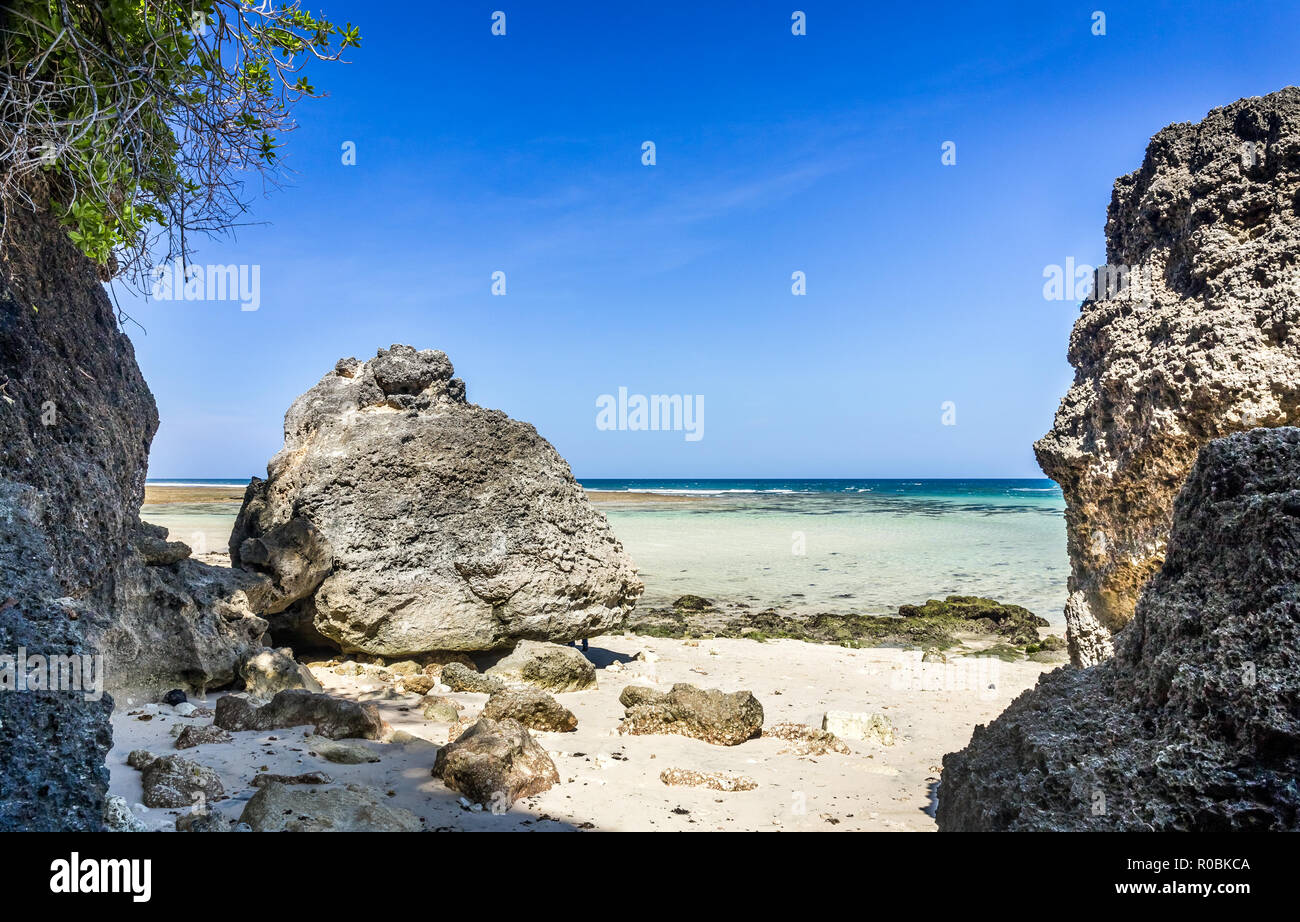 Belle Pandawa Beach sur l'île de Bali en Indonésie Banque D'Images