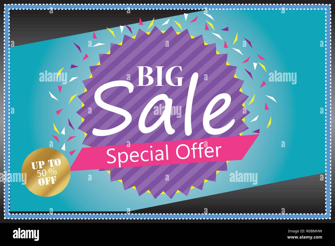 Vente Super bannière flèche. Grosse vente, jeu. 50 off. Vector illustration. Illustration de Vecteur