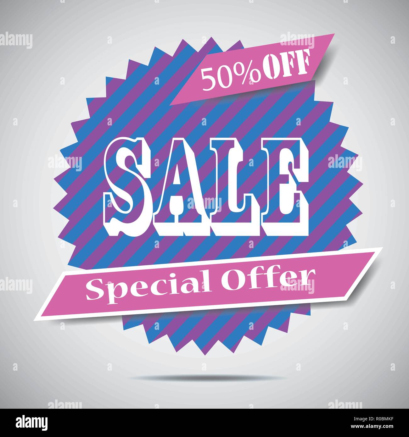 Vente Super bannière flèche. Grosse vente, jeu. 50 off. Vector illustration. Illustration de Vecteur