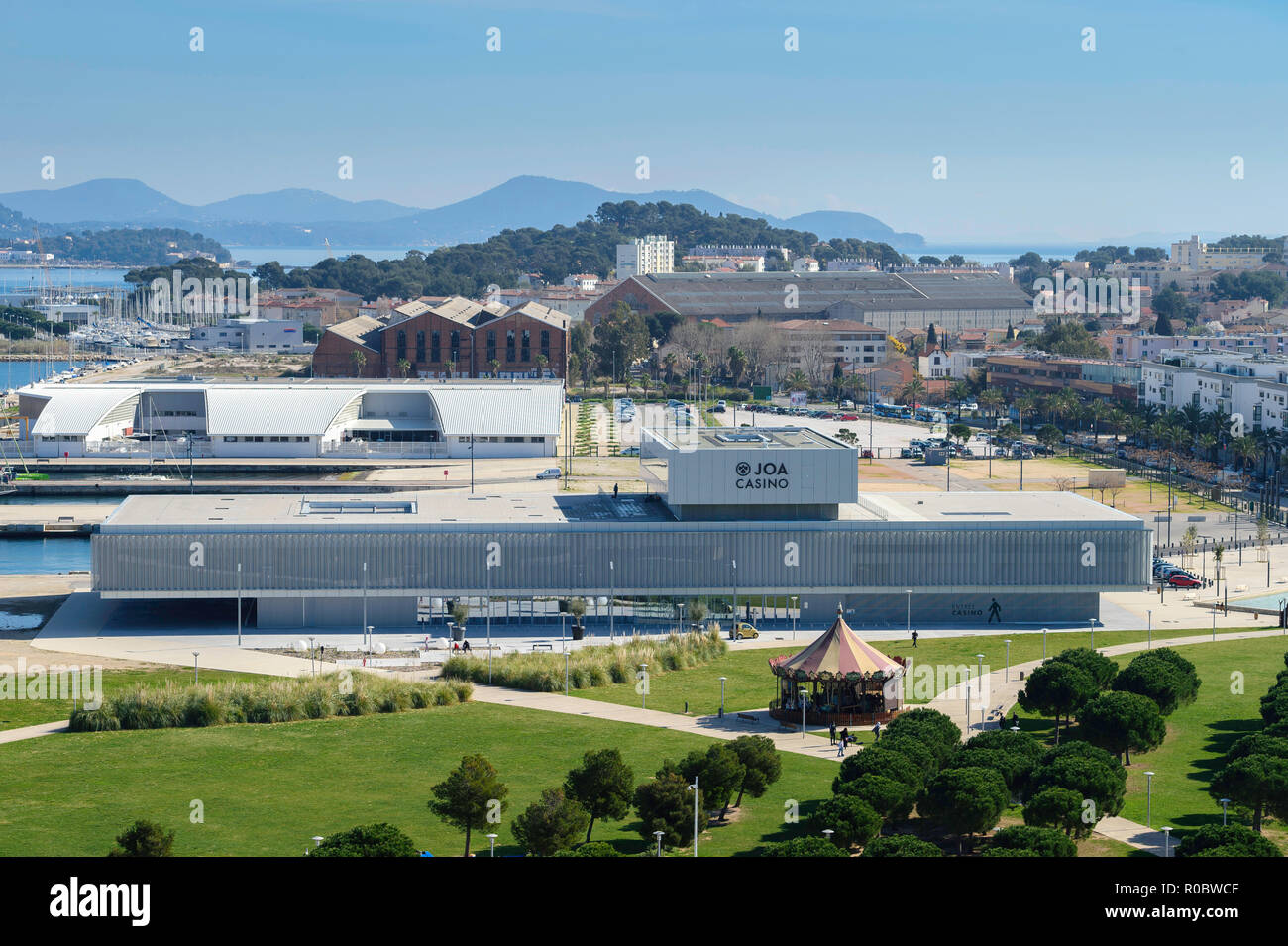 La Seyne-sur-Mer (sud-est de la France) : la pointe de park et casino de JOA Groupe Banque D'Images