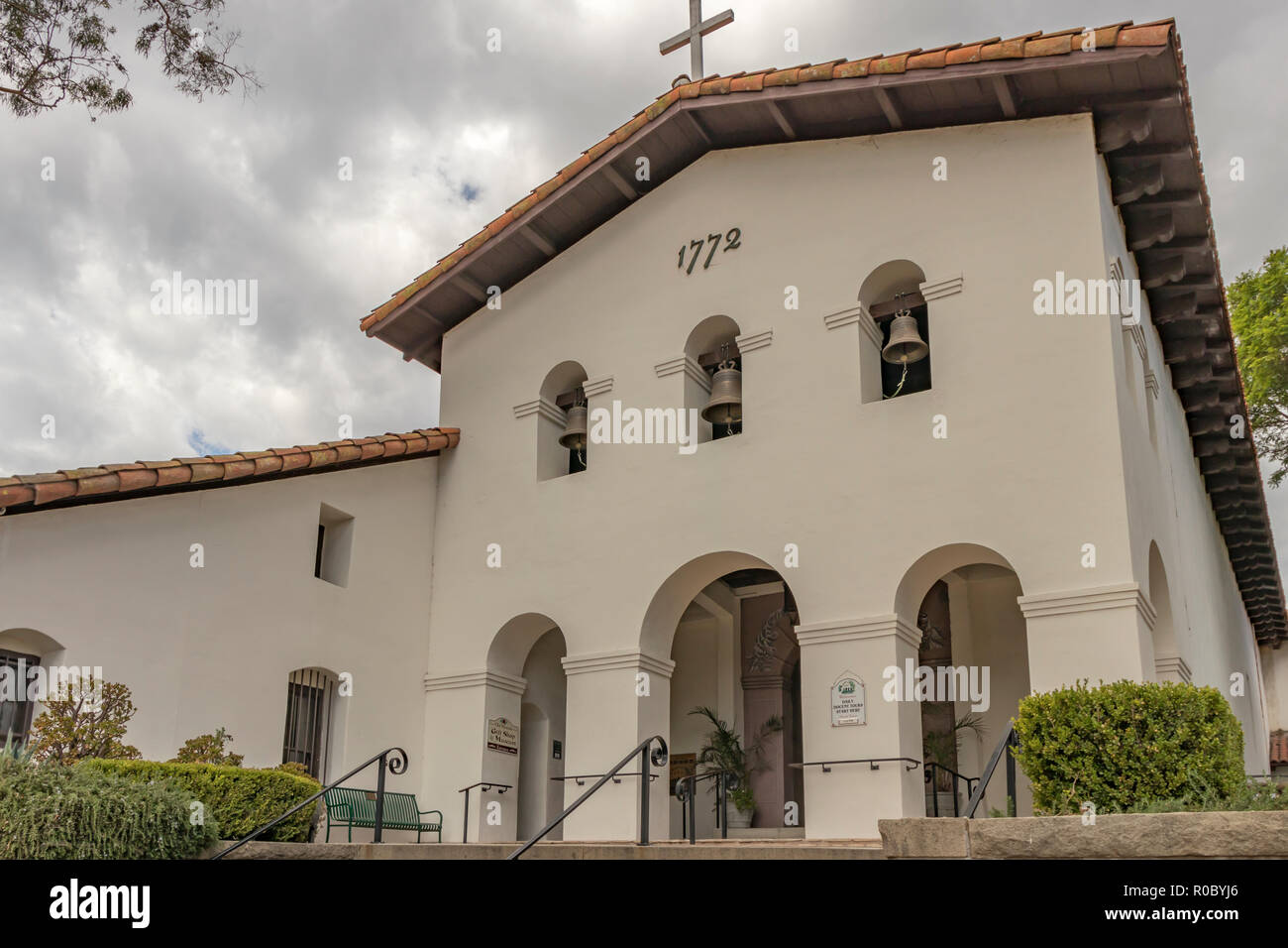 La mission de San Luis Obispo, Californie, USA. L'une des séries de 21 avant-postes religieux espagnol de la Haute Californie. Banque D'Images