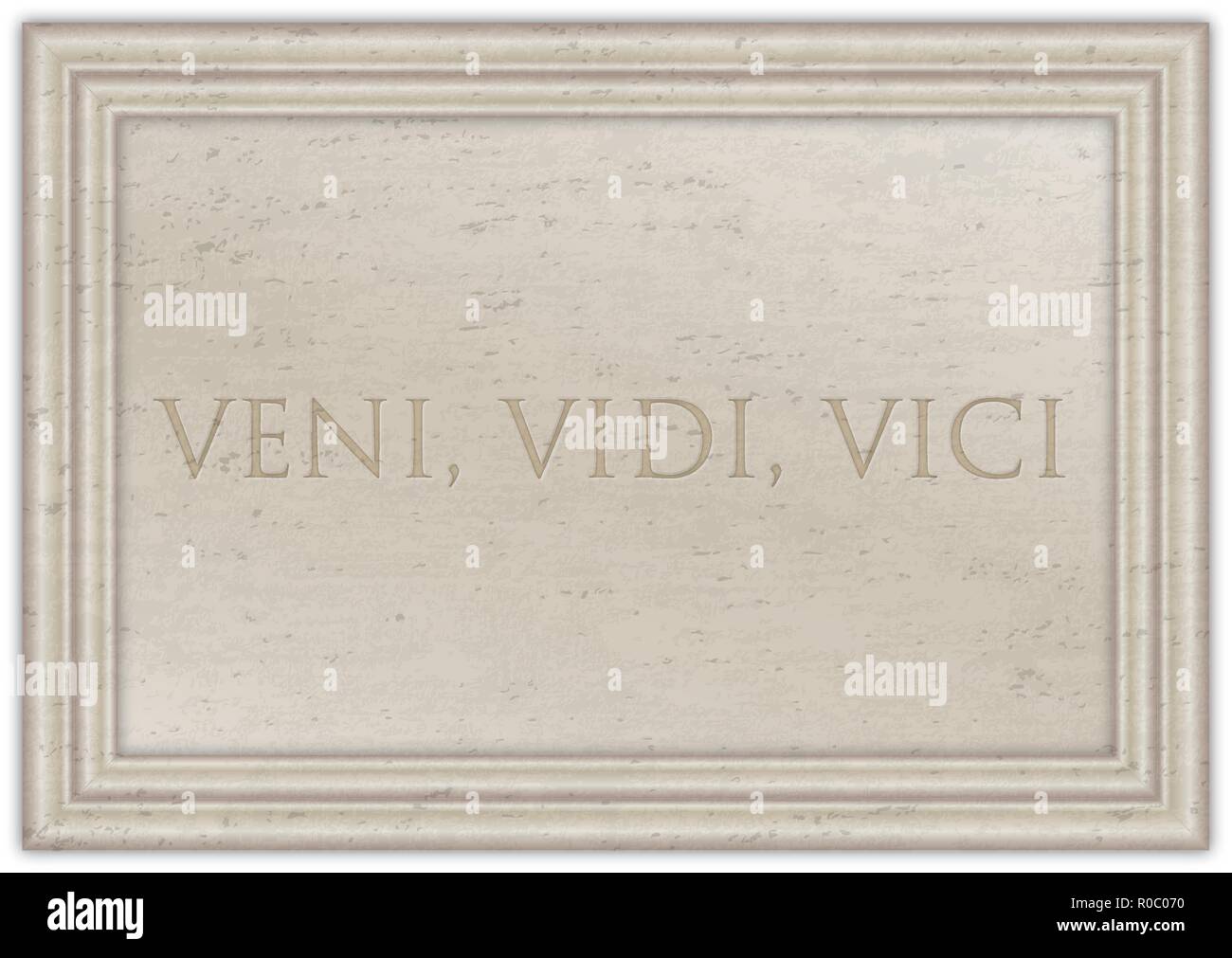 Veni Vidi Vici, expression latine de Cesar emperator sur l'ancienne