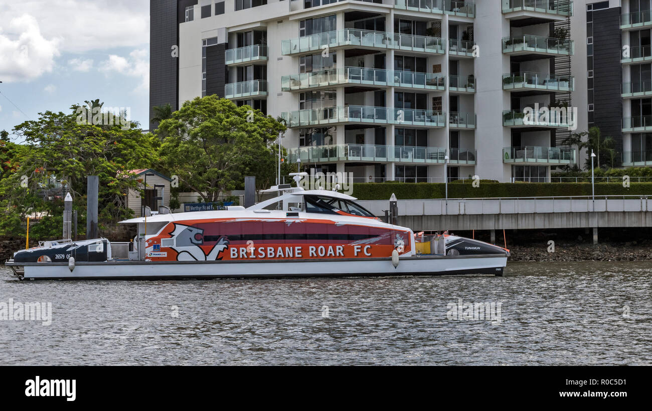 City Cat Ferry, fleuve de Brisbane, Brisbane, Australie. Banque D'Images