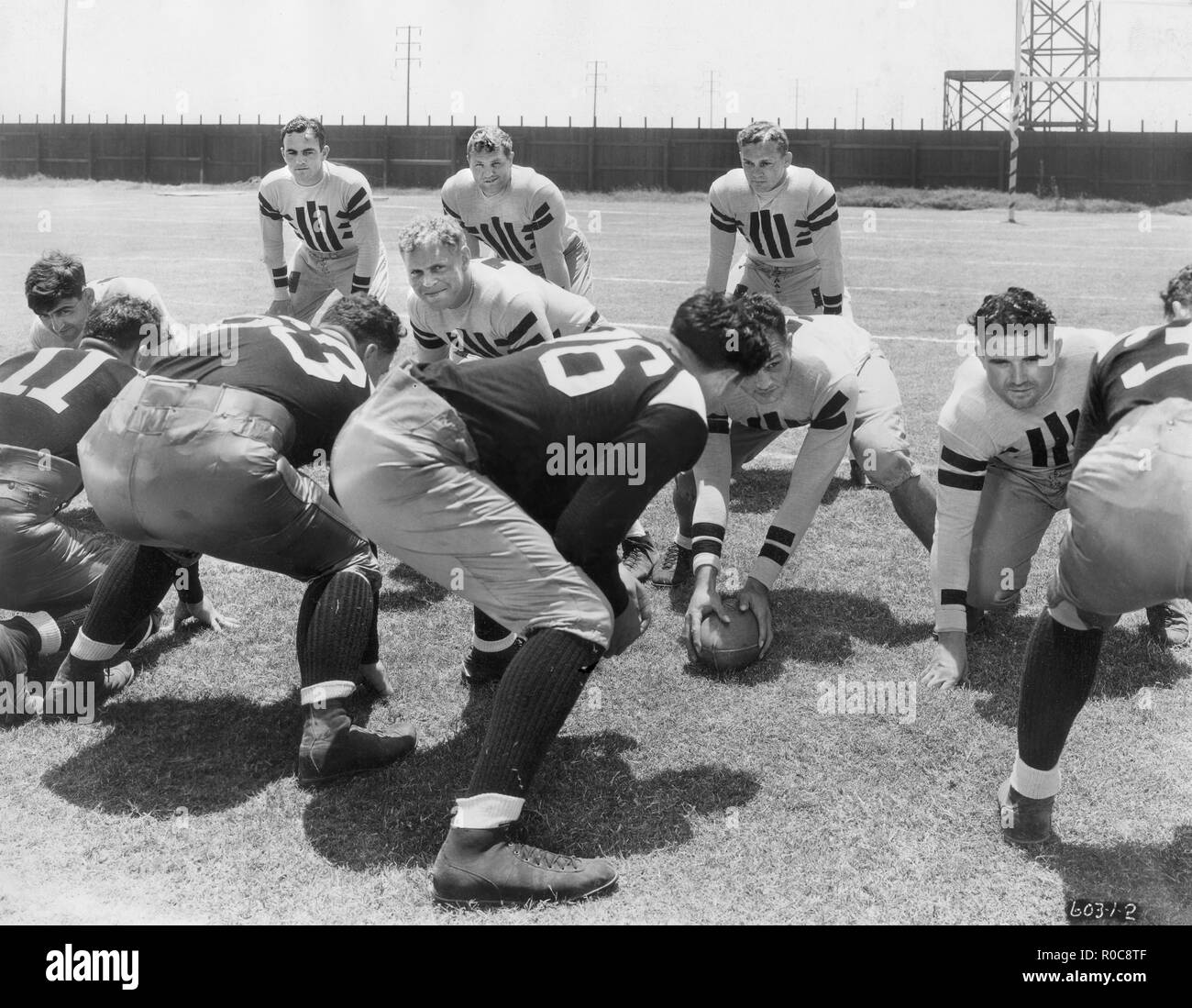 Match de football, sur-ensemble du film, 'The All-American", Universal Pictures, 1932 Banque D'Images