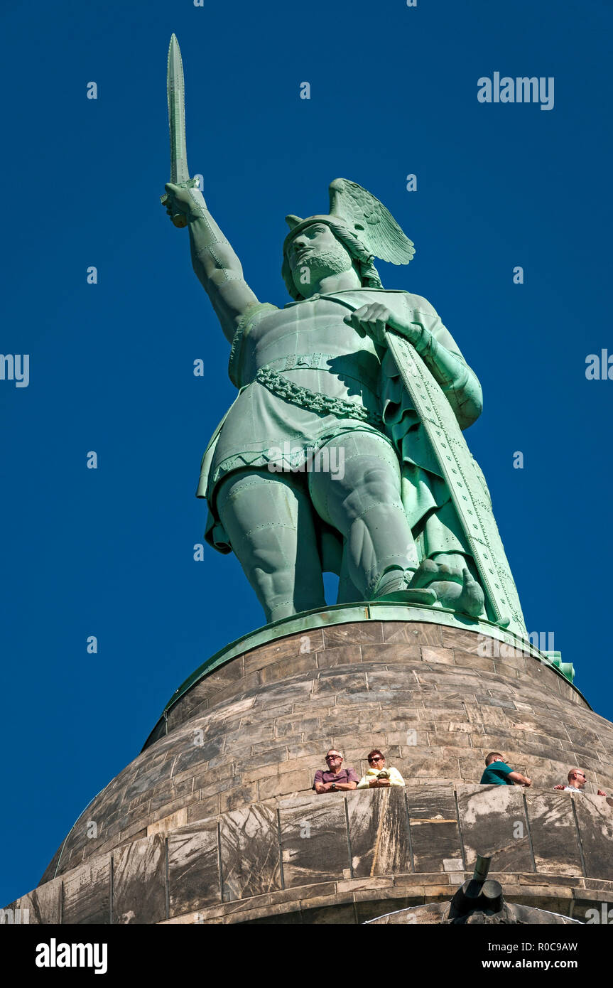 Le Monument Hermann près de Detmold, Rhénanie du Nord-Westphalie, Allemagne. Banque D'Images