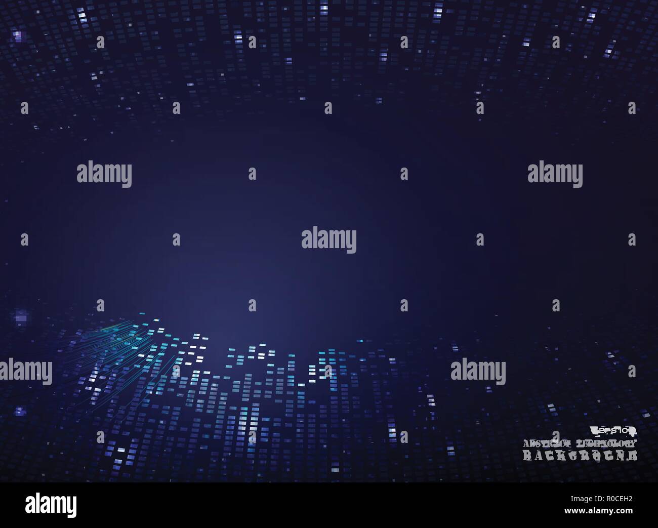 Galaxie de technologie futuriste fond sombre géométrique avec paillettes, illustration vector eps10 Illustration de Vecteur