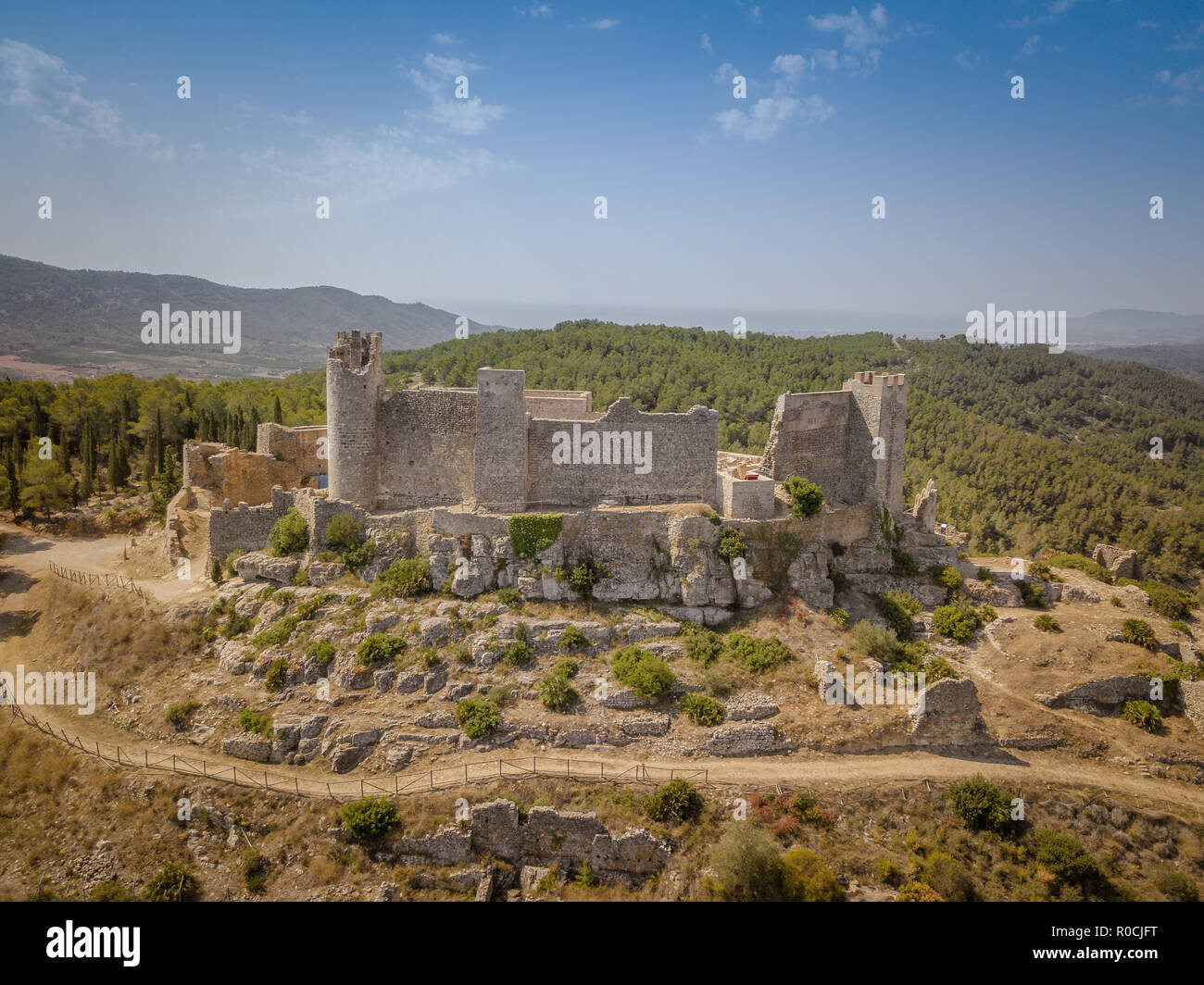 Château de Alcala de Xivert. Castellon. Espagne Banque D'Images