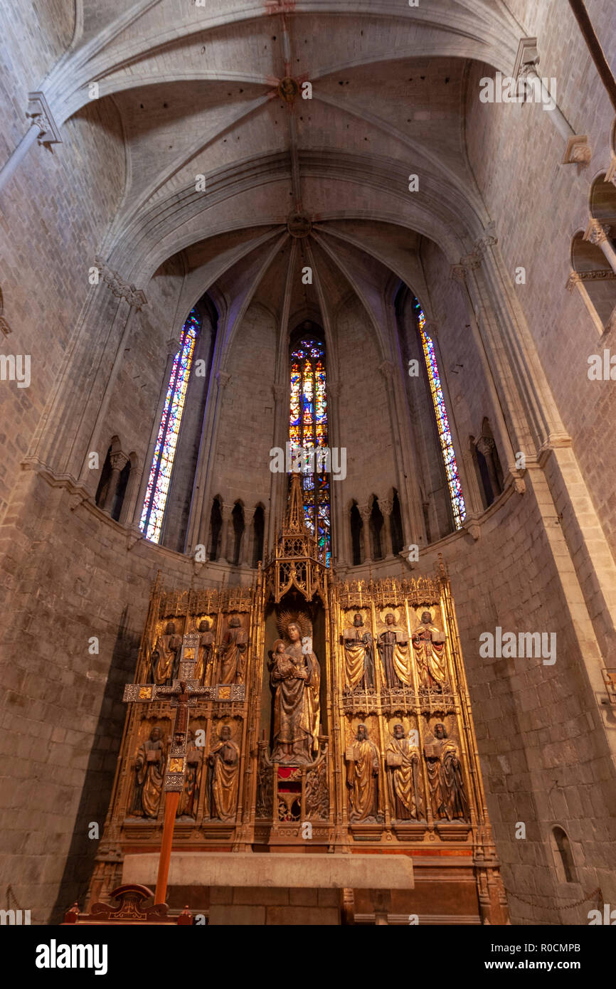 Eglise de San Félix, Gérone, Catalogne, Espagne Banque D'Images
