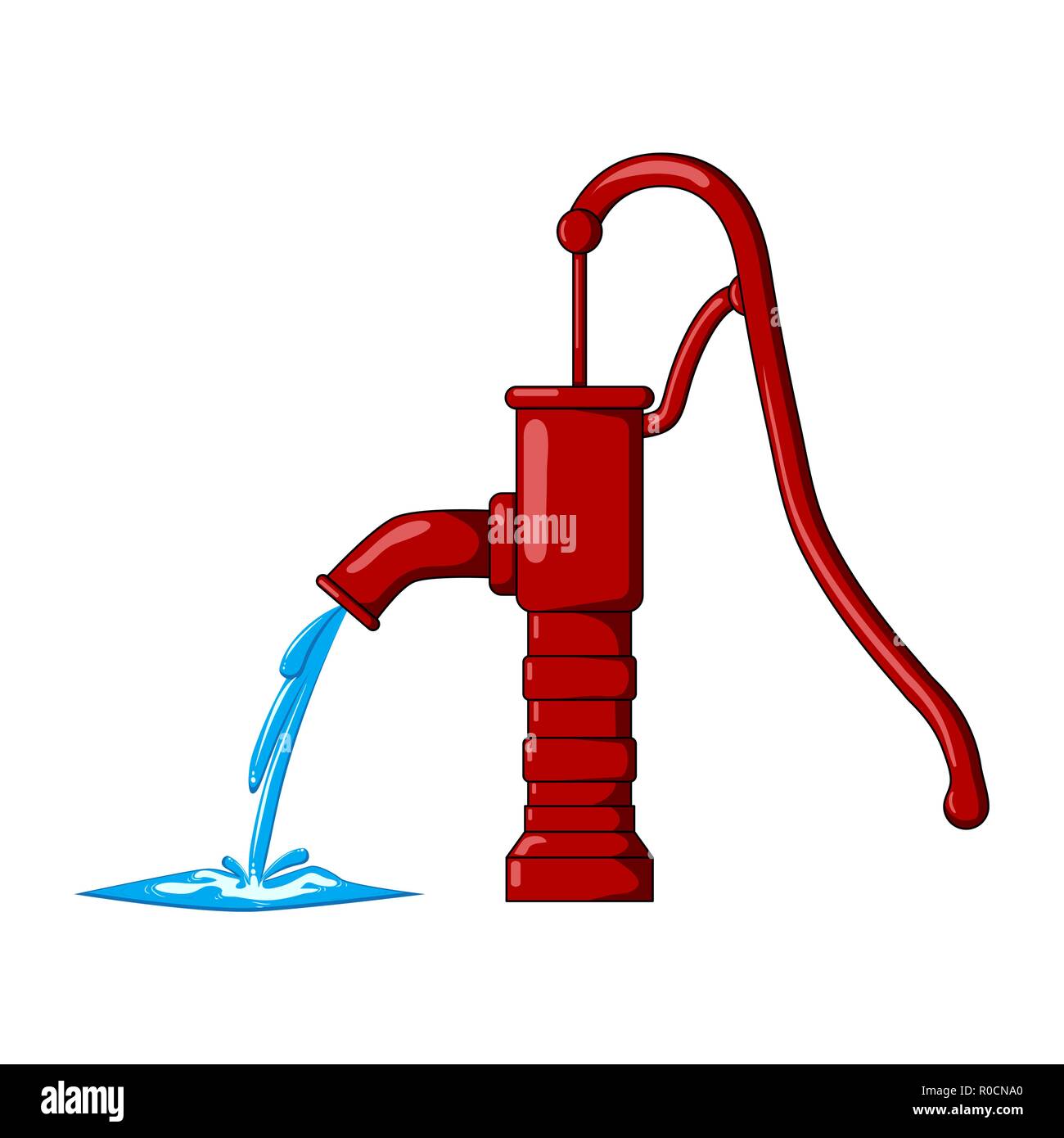 La conception de la pompe à eau d'eau isolé sur fond blanc Illustration de Vecteur