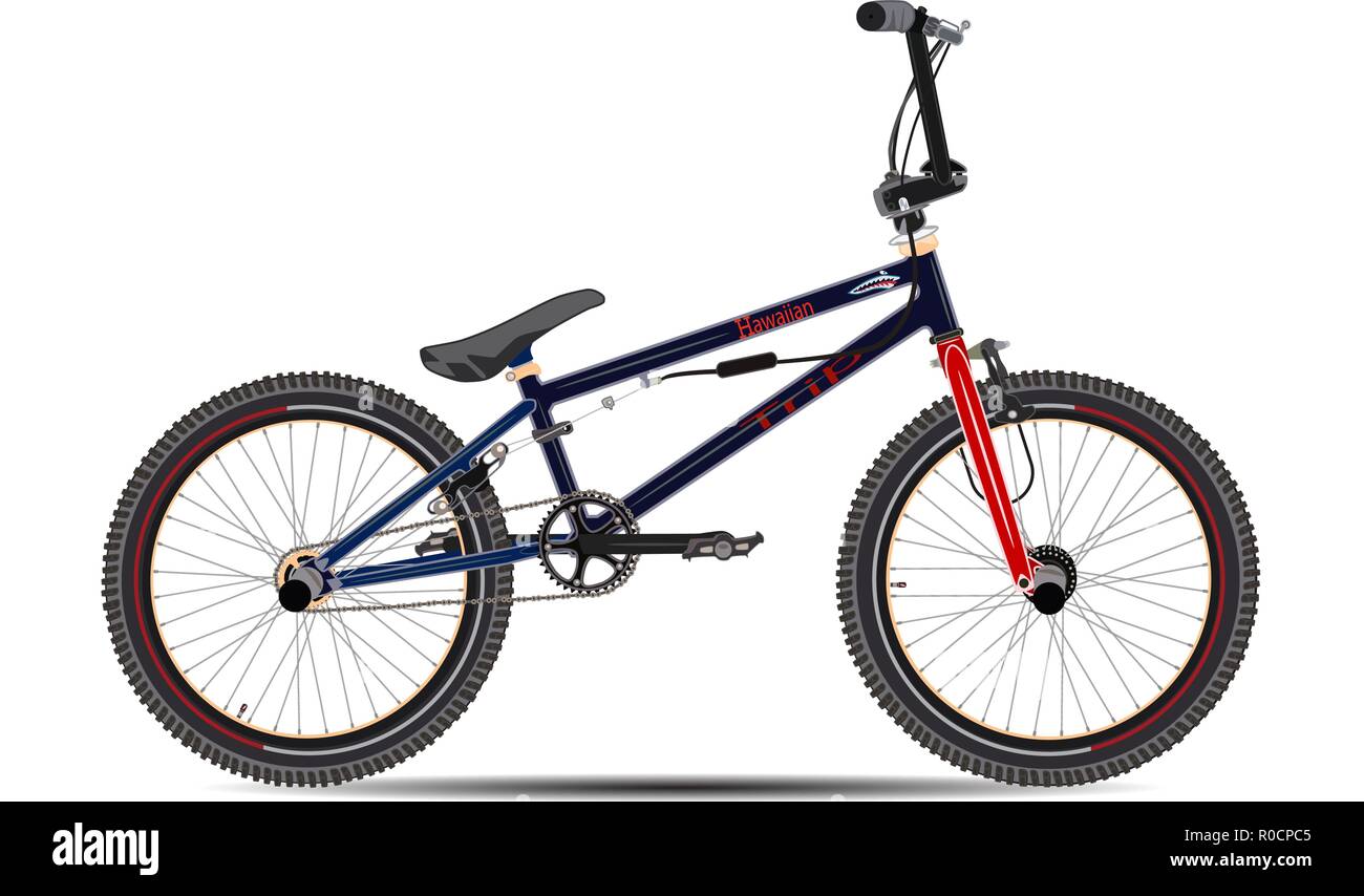 Vector illustration de vélo BMX dans un style plat Illustration de Vecteur