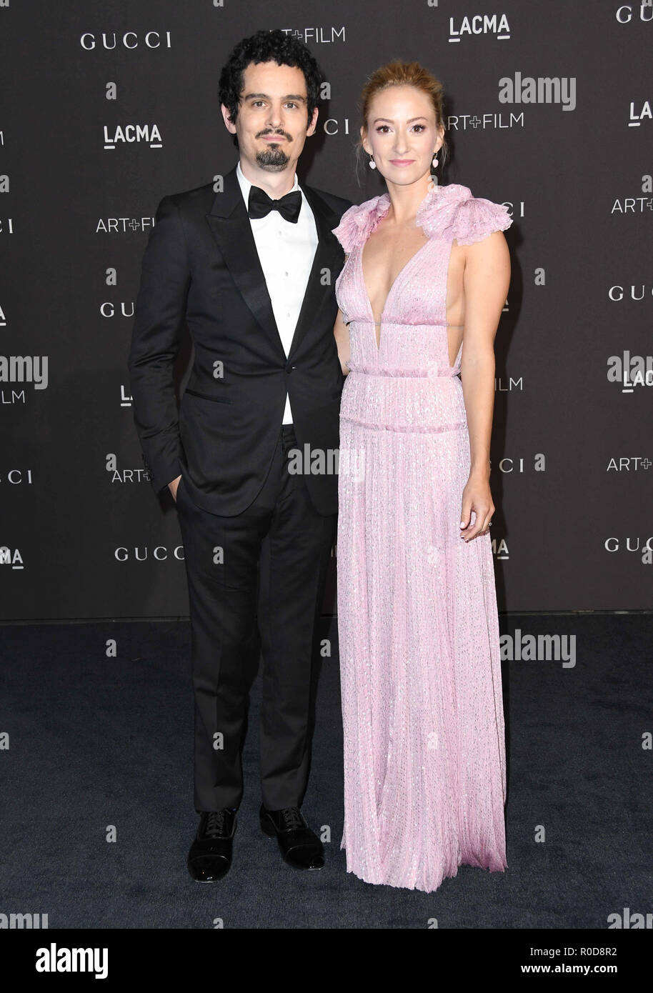 Los Angeles, CA, USA. 29Th sep 2018. 03 novembre 2018 - Los Angeles, Californie - Damien Chazelle, Olivia Hamilton. 2018 LACMA Art Film gala tenu au LACMA. Crédit photo : Birdie Thompson/AdMedia Crédit : Birdie Thompson/AdMedia/ZUMA/Alamy Fil Live News Banque D'Images