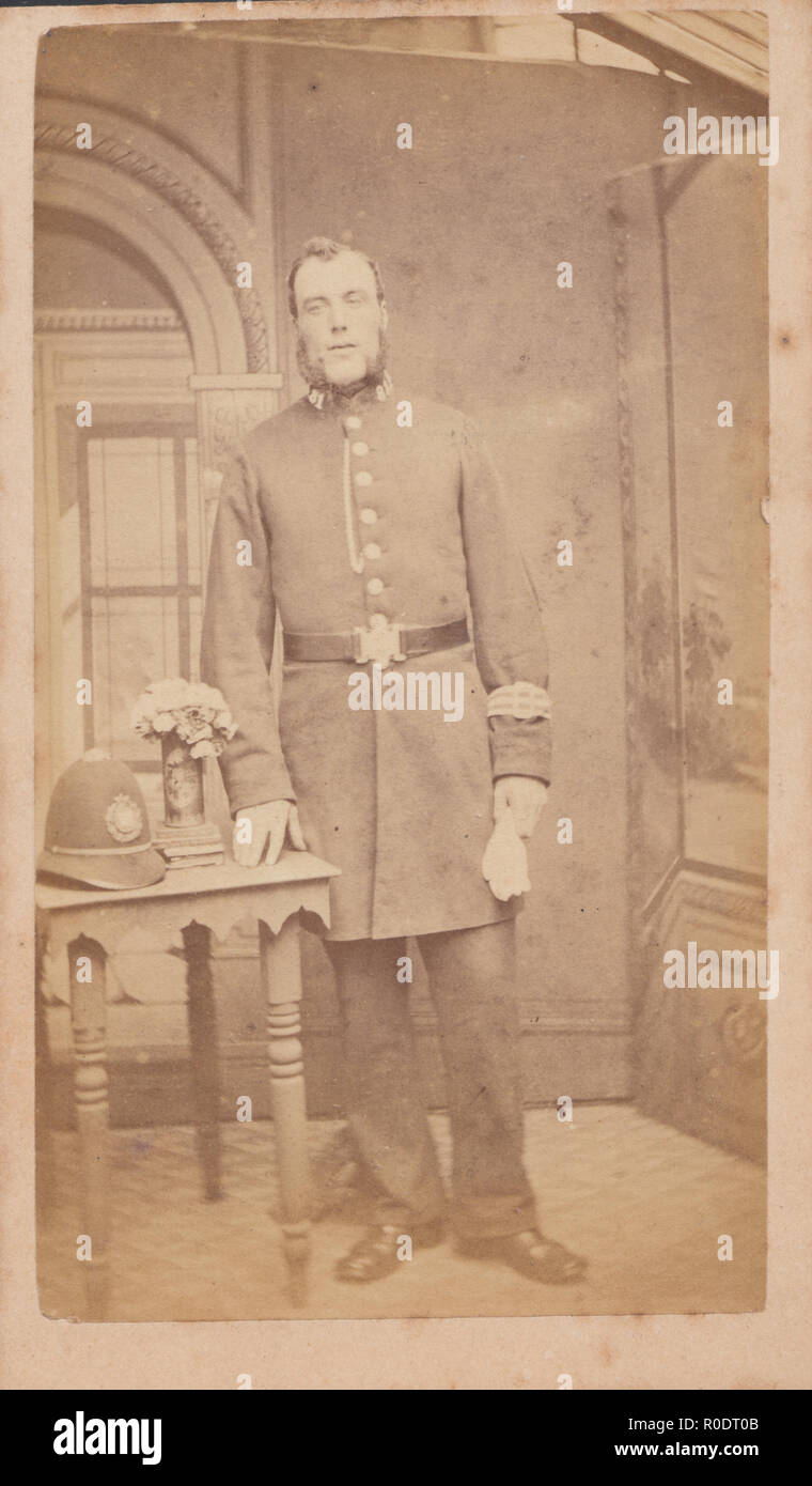 Nottingham Carte de visite (CDV) d'un policier de l'époque victorienne. Aucun collier 81 Banque D'Images