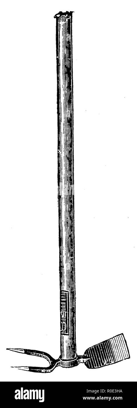 Hoe avec krail (karst) fait de fer, anonym 1911 Banque D'Images
