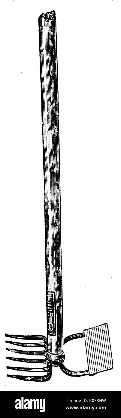 Hoe avec krail (karst), acier, anonym 1911 Banque D'Images