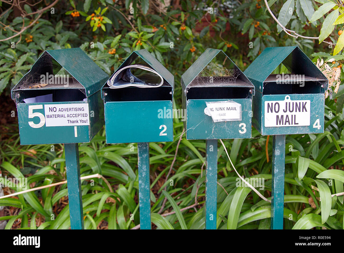 Les boîtes mail - Pas de courrier indésirable Banque D'Images