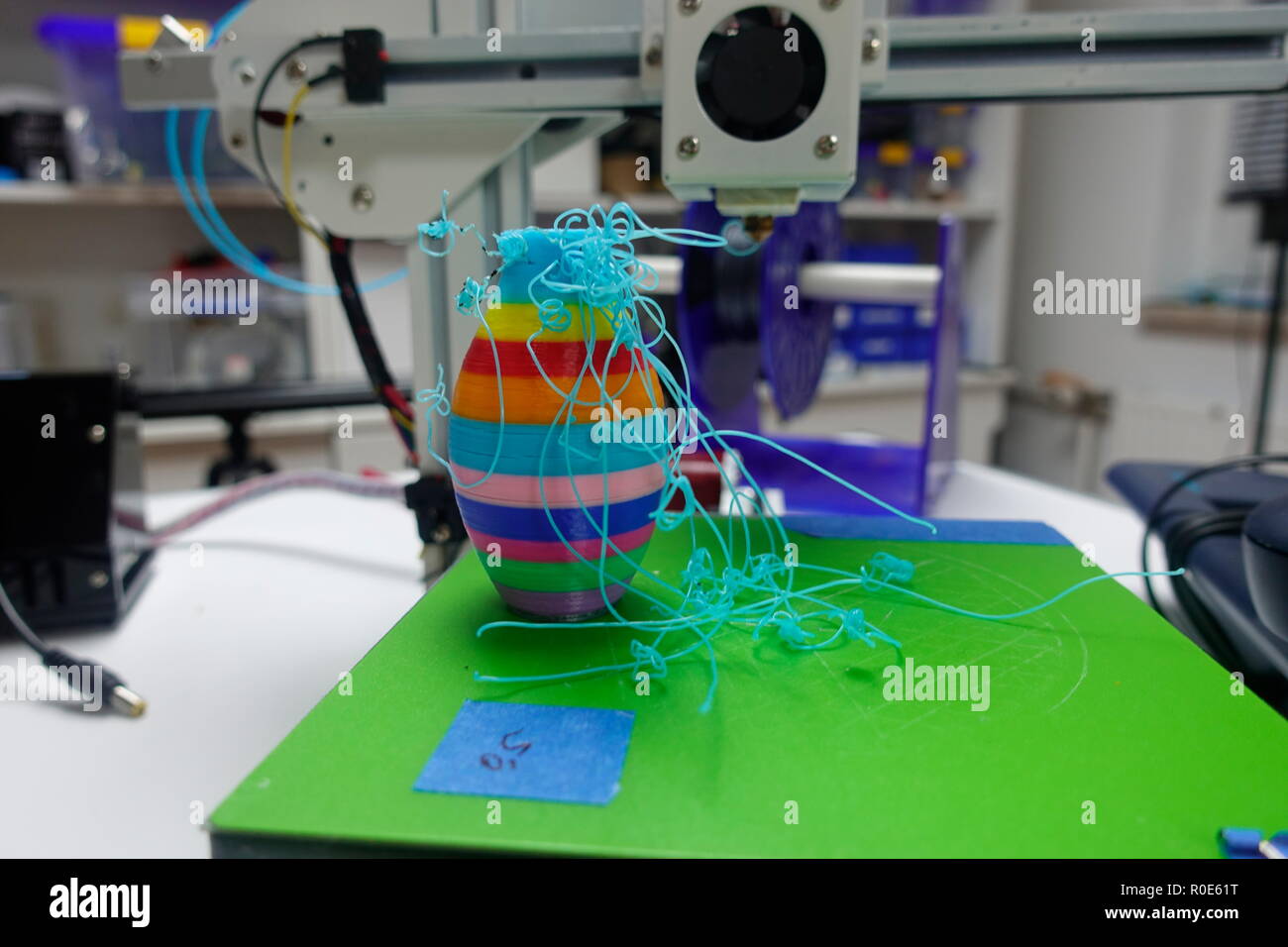 Panne de l'imprimante 3D. Banque D'Images