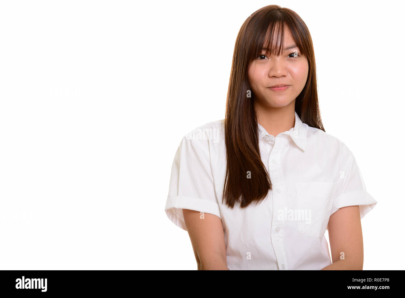 Portrait of young cute Asian teenage girl Banque D'Images