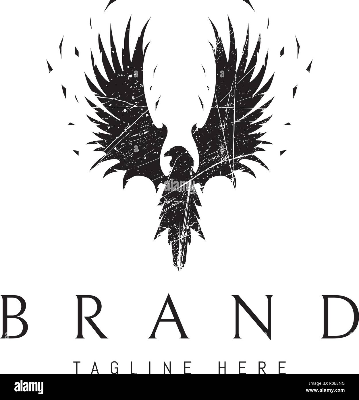 Image logo Vector Black Phoenix Illustration de Vecteur
