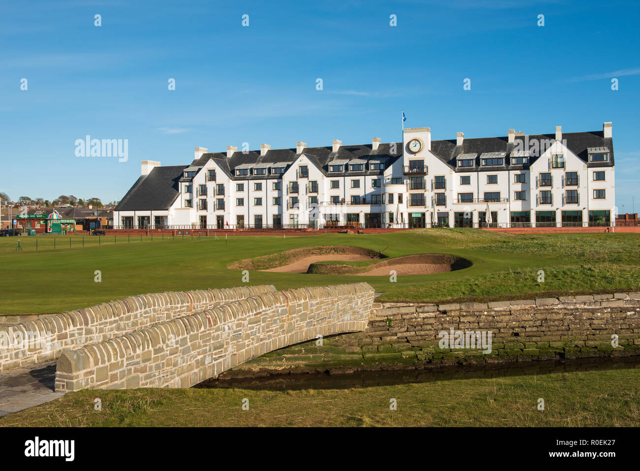 Parcours de Golf de Carnoustie et Hôtel, Angus, Scotland. Banque D'Images