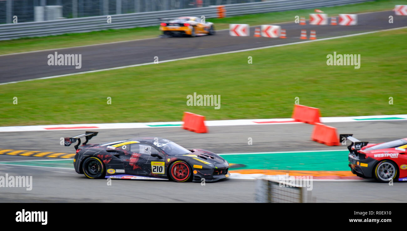 Monza, Italie. 4ème Nov 2018. Ferrari world championship 2018, course finale FXX : Monza Circuit italien ENI Crédit : Paysages/Alamy Live News Banque D'Images