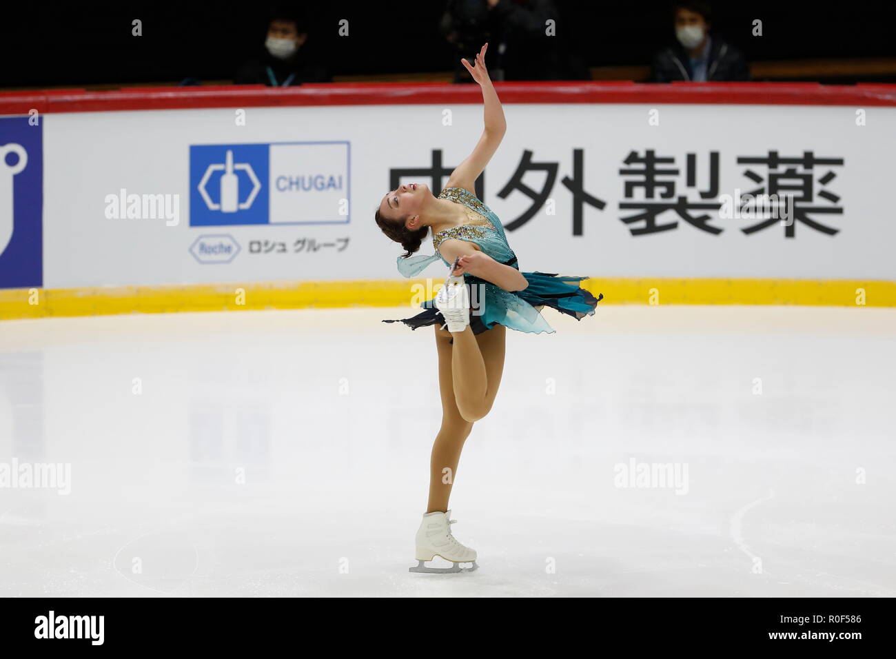 Rika Hongo (JPN), le 3 novembre 2018 - Patinage Artistique : ISU Grand Prix of Figure Skating de l'UIP '2018/2019 GP 2018 Helsinki' Mesdames de patinage libre à l'Hôtel de Glace d'Helsinki à Helsinki, en Finlande. (Photo de Mutsu Kawamori/AFLO) [3604] Banque D'Images