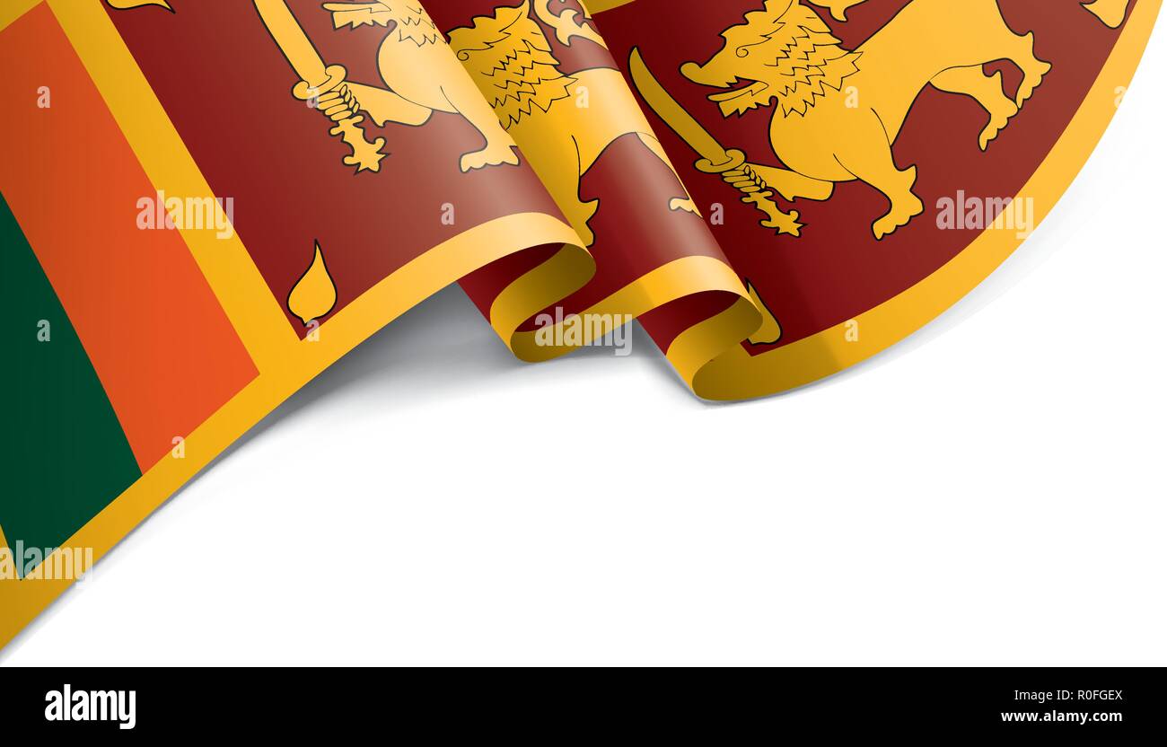 Sri Lanka drapeau, vector illustration sur fond blanc Illustration de Vecteur