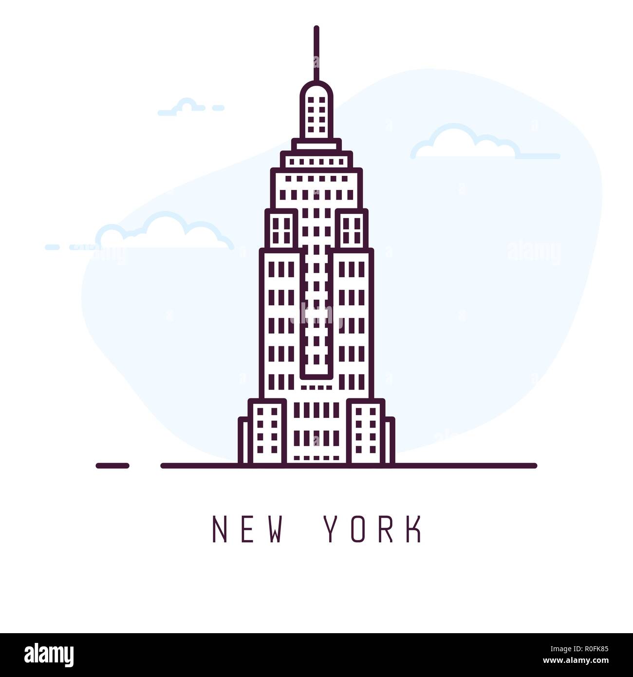 New York style ligne Illustration de Vecteur