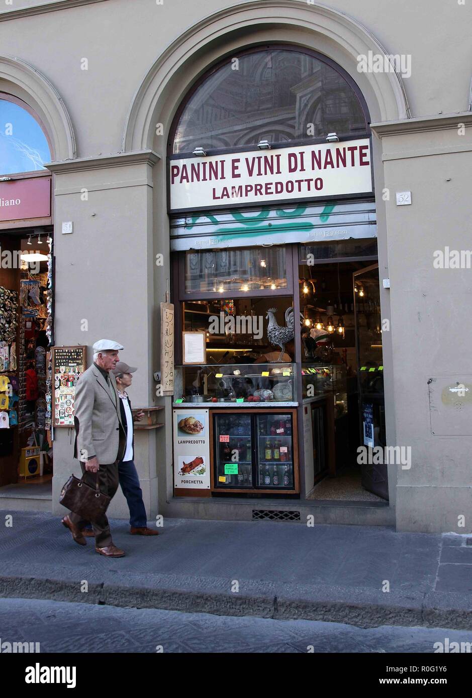 Lampredotto Sandwich Shop à Florence Banque D'Images