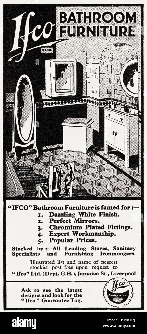 Poster Vintage Publicité Salle De Bain Idéale - Format 40x60 Cm - Papier Haute Qualité