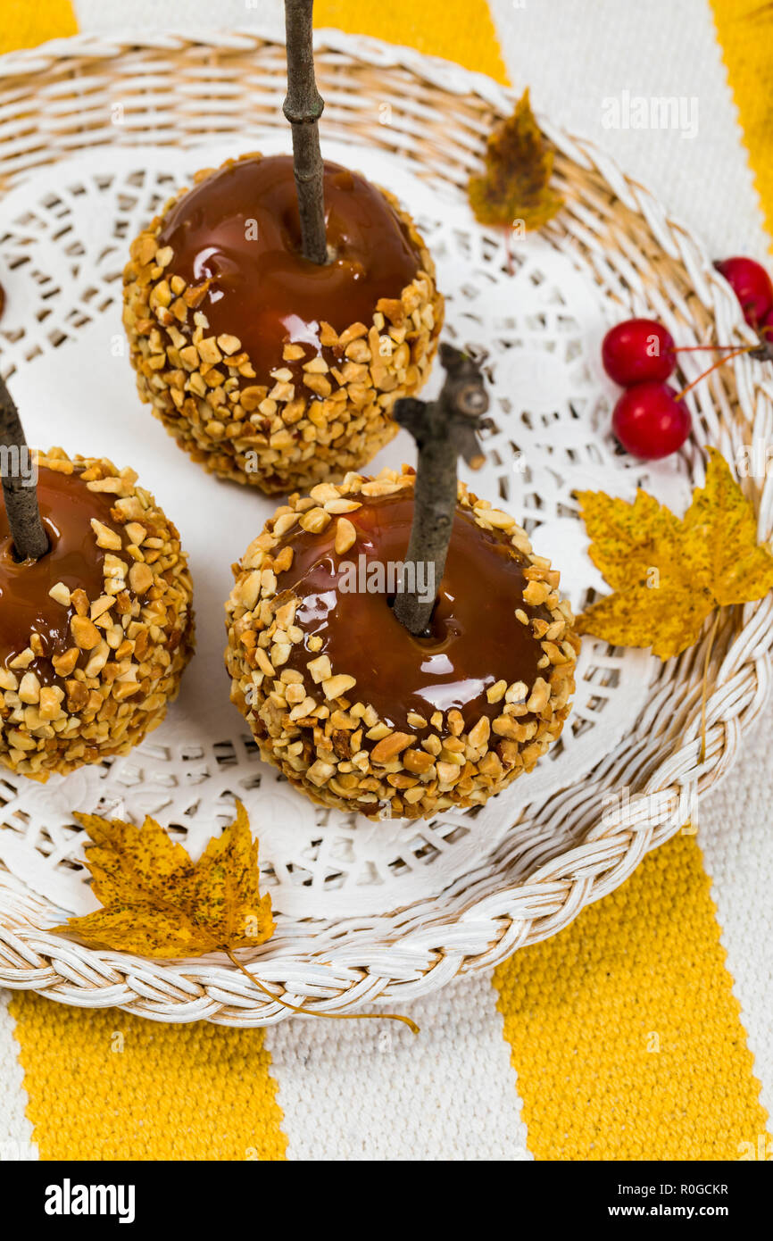 Caramel Candy Apple Banque D'Images