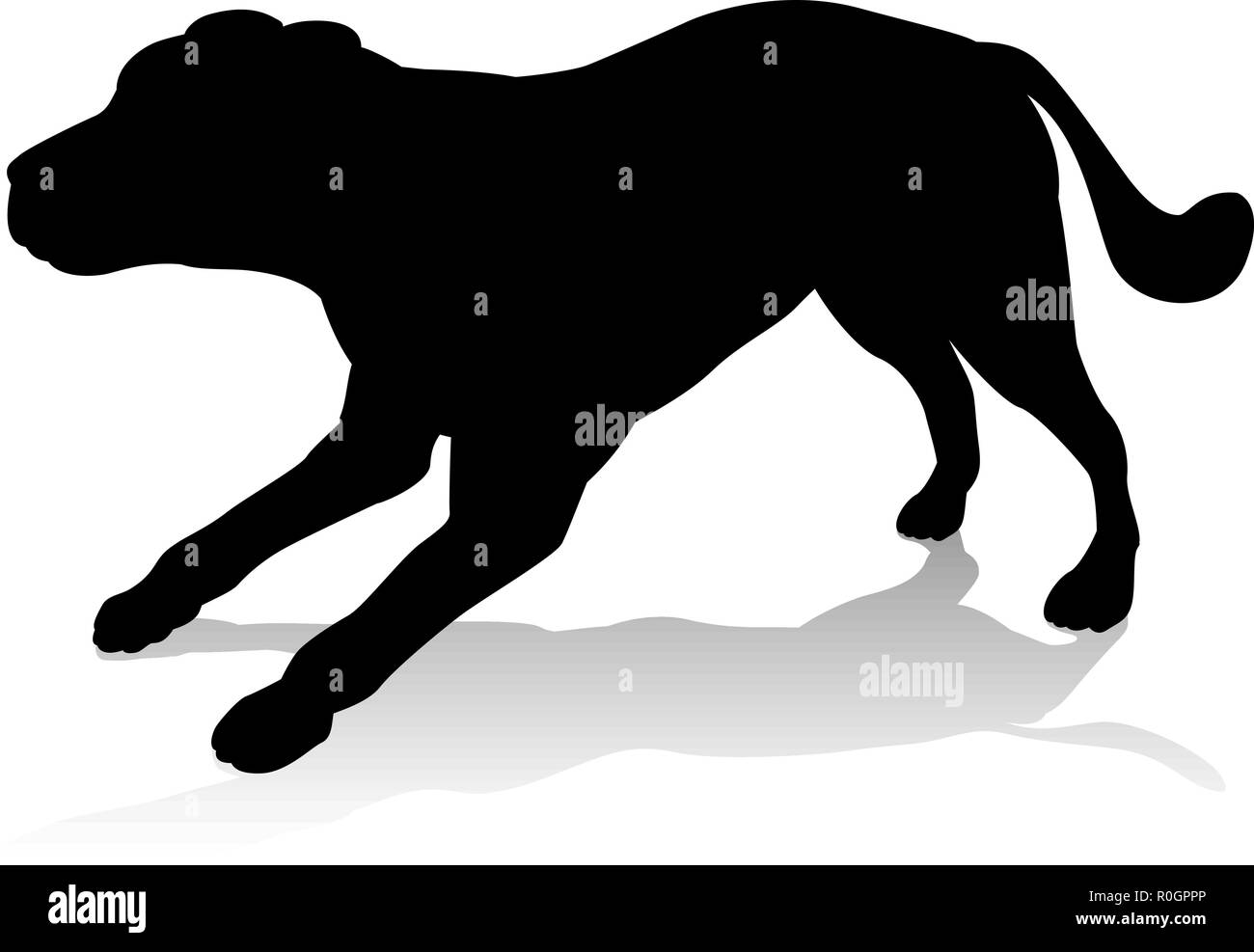 Chien Animal de Silhouette Illustration de Vecteur